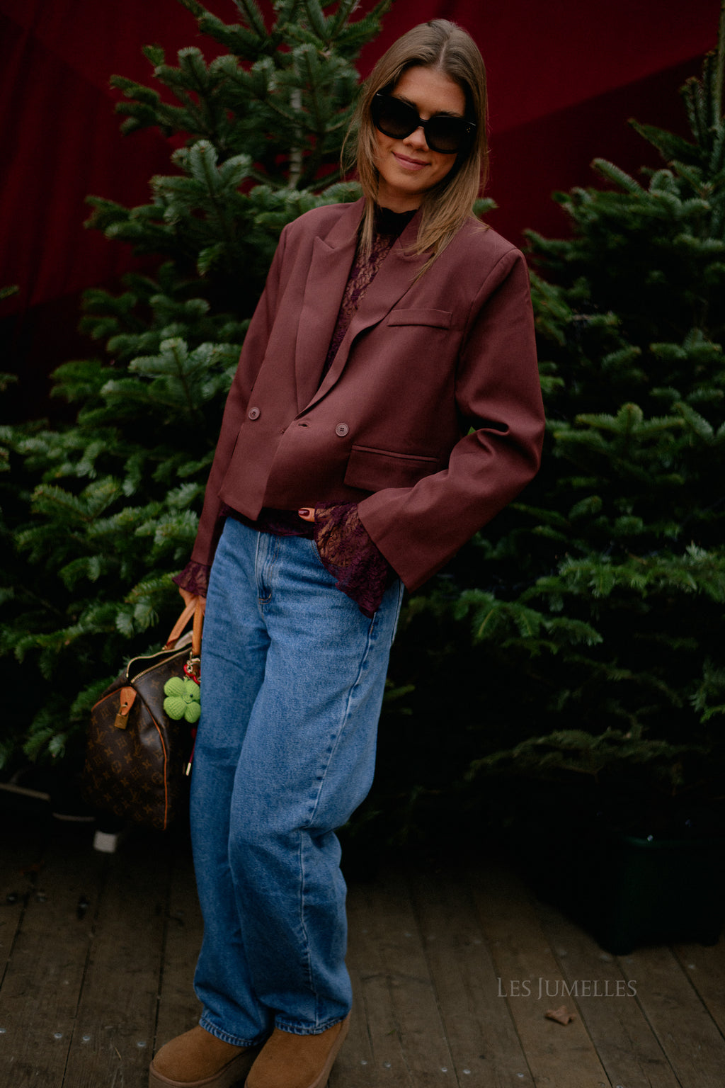 Blazer court bordeaux Donna