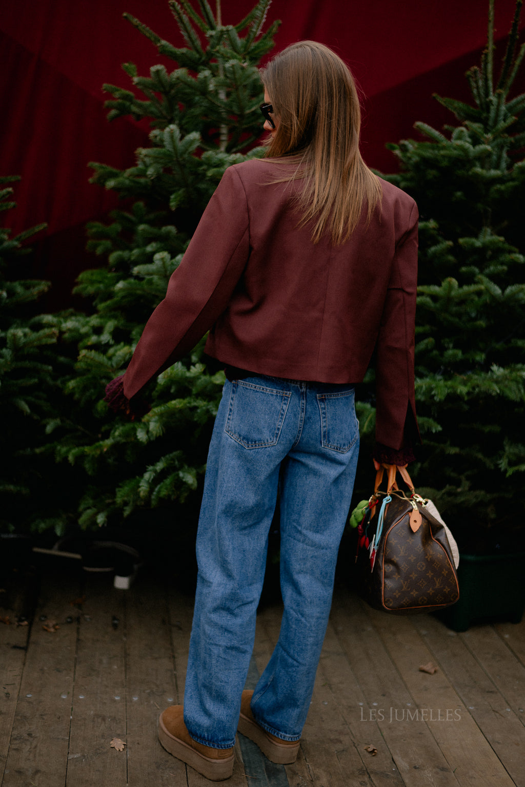 Blazer court bordeaux Donna