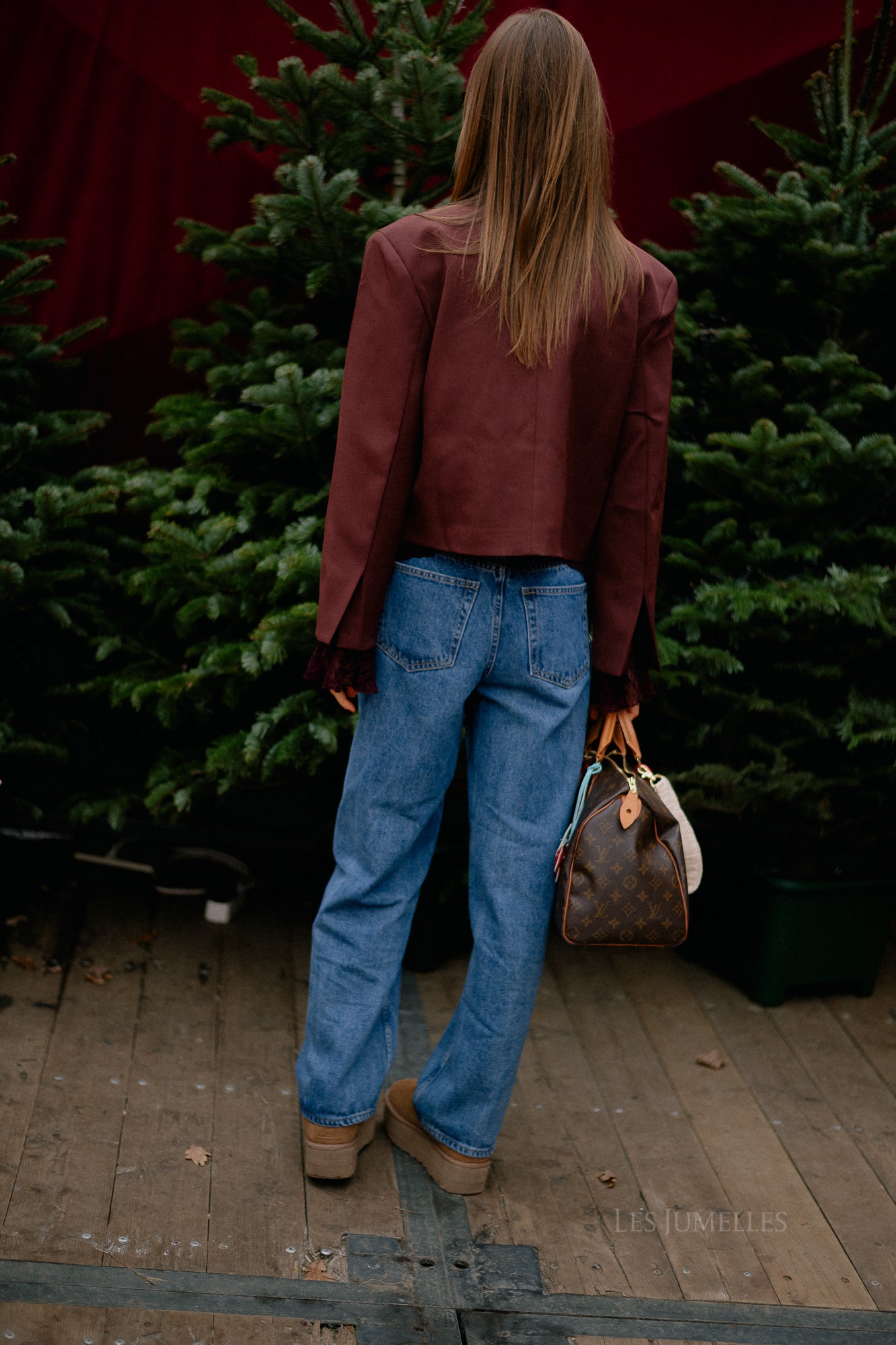 Blazer court bordeaux Donna