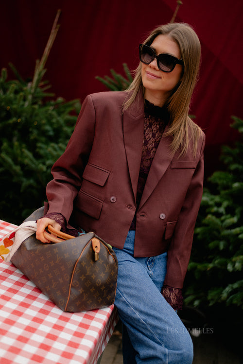Blazer court bordeaux Donna