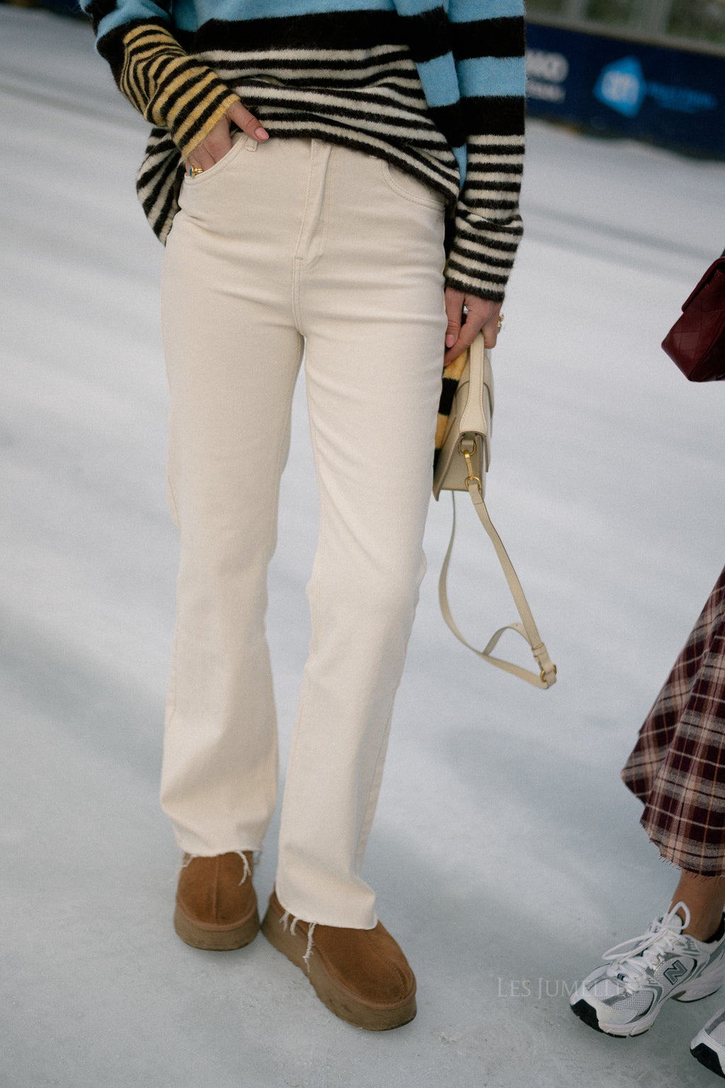 Pantalon en denim Felicity écru