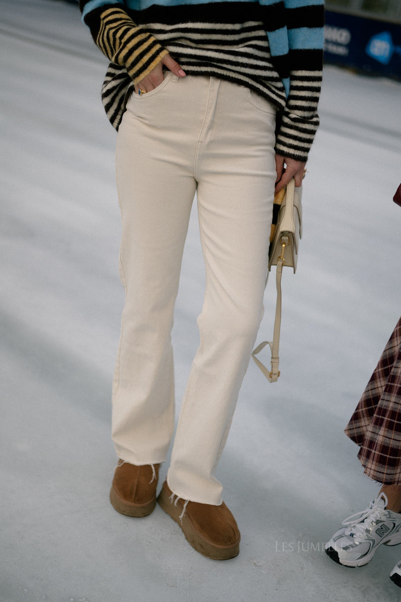 Felicity denim broek ecru