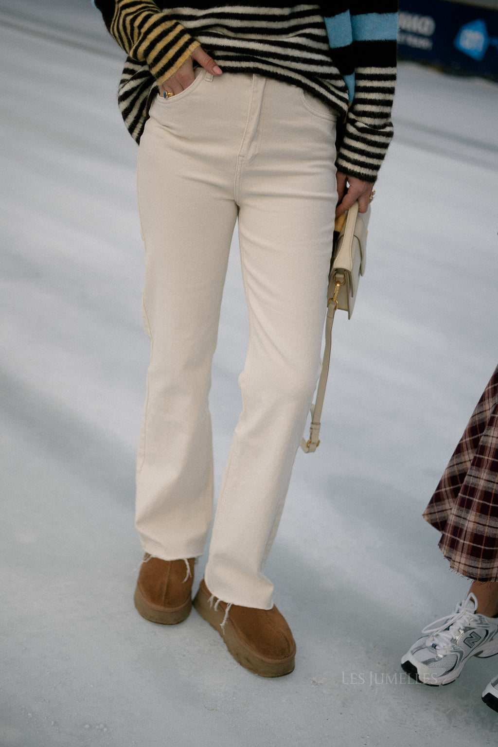 Pantalon en denim Felicity écru