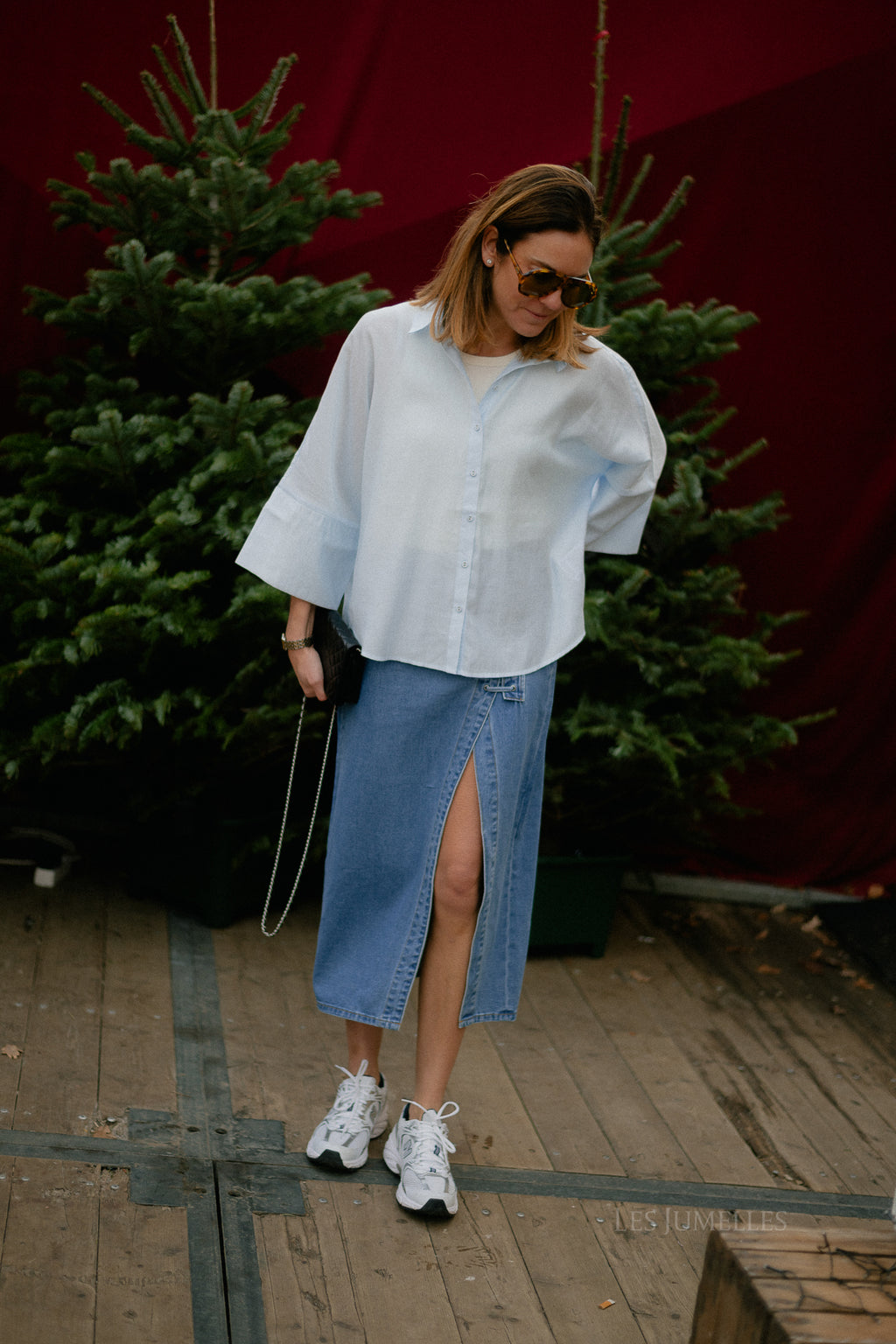 VIGarcia HW veterdetail rok mediumblauw denim