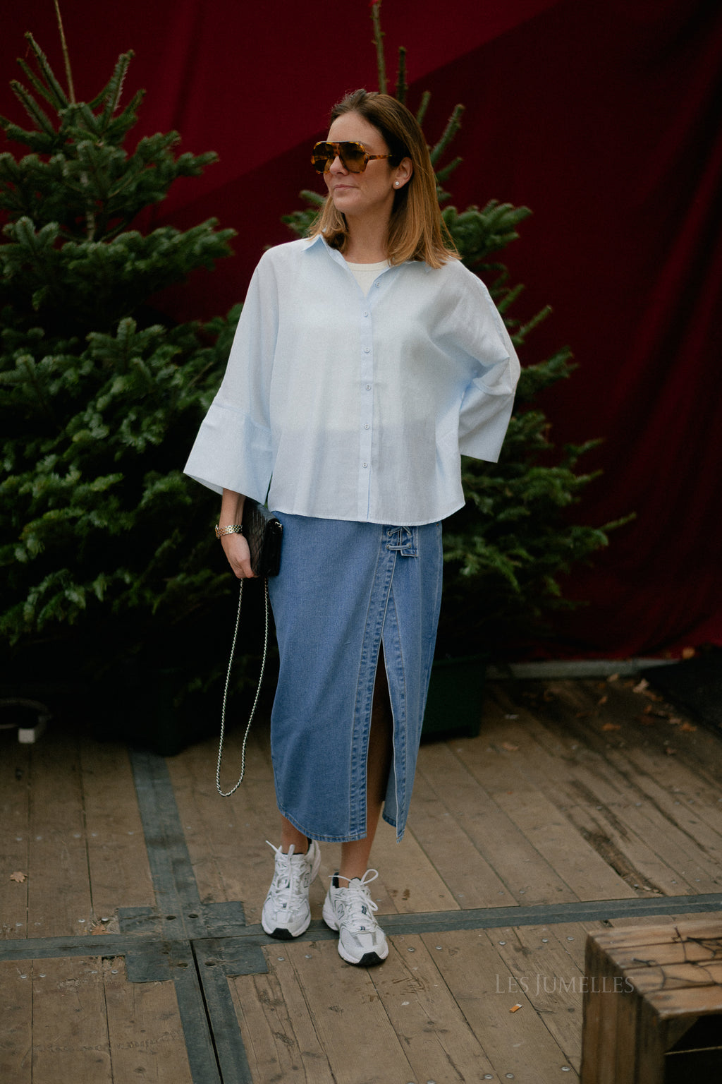 VIGarcia HW veterdetail rok mediumblauw denim