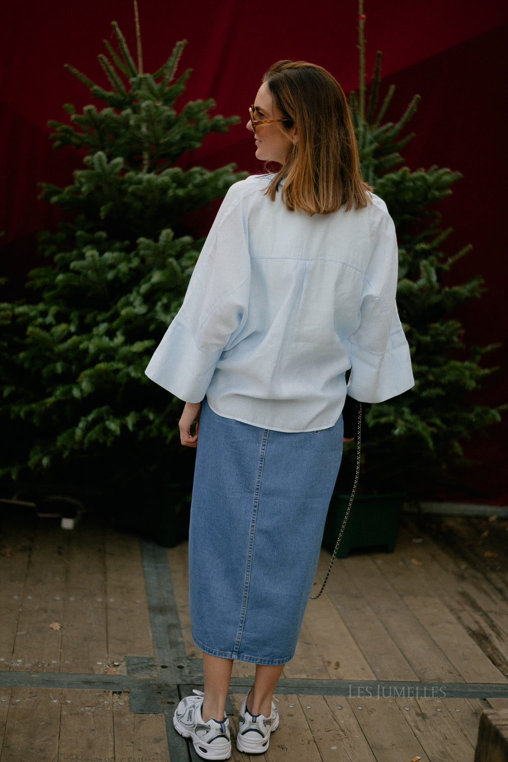 VIGarcia HW veterdetail rok mediumblauw denim