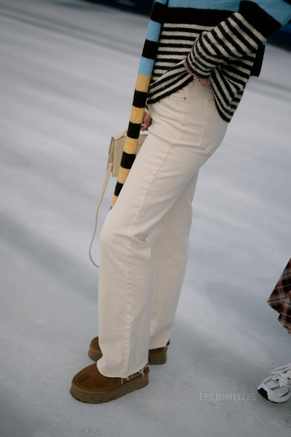 Pantalon en denim Felicity écru