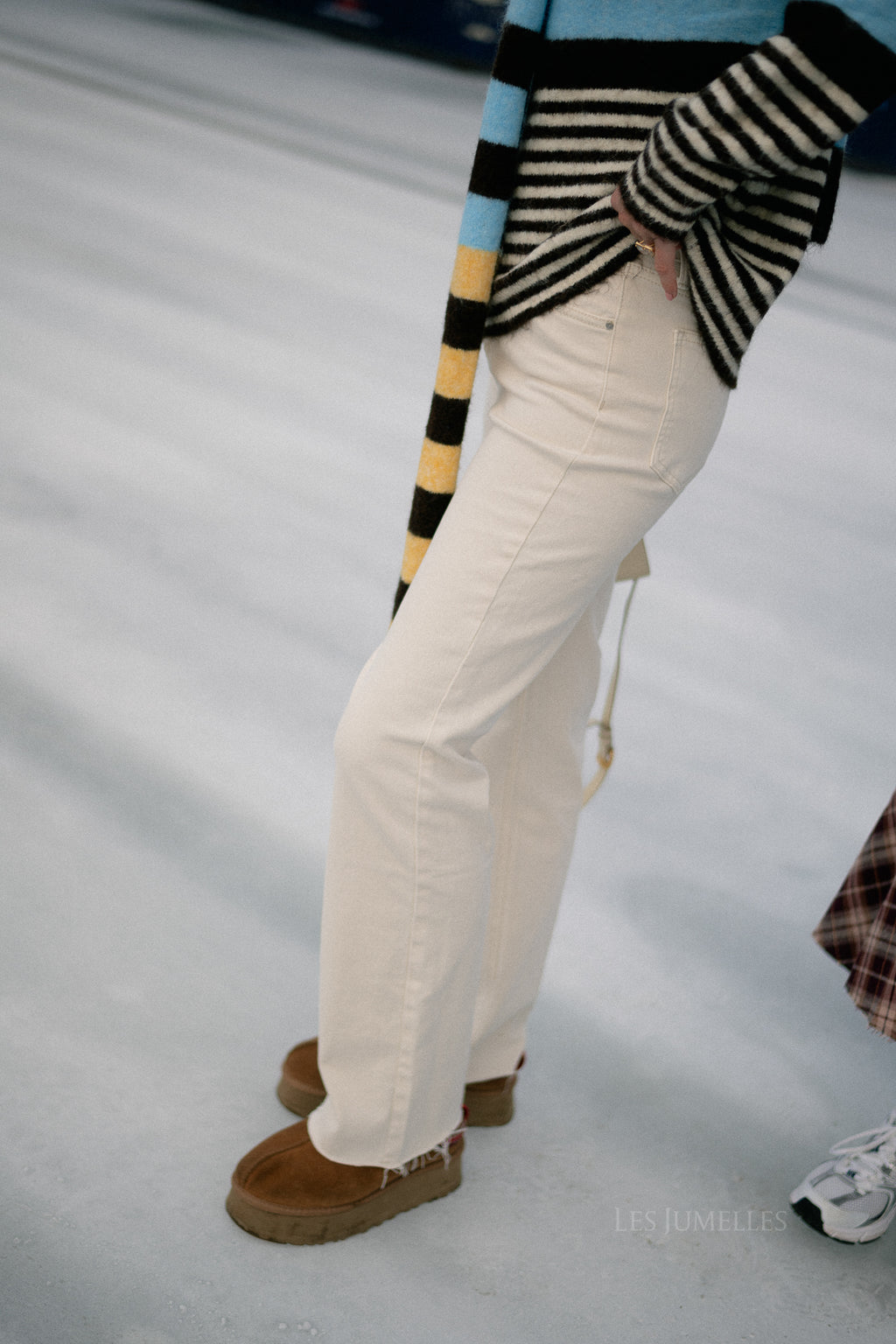 Pantalon en denim Felicity écru