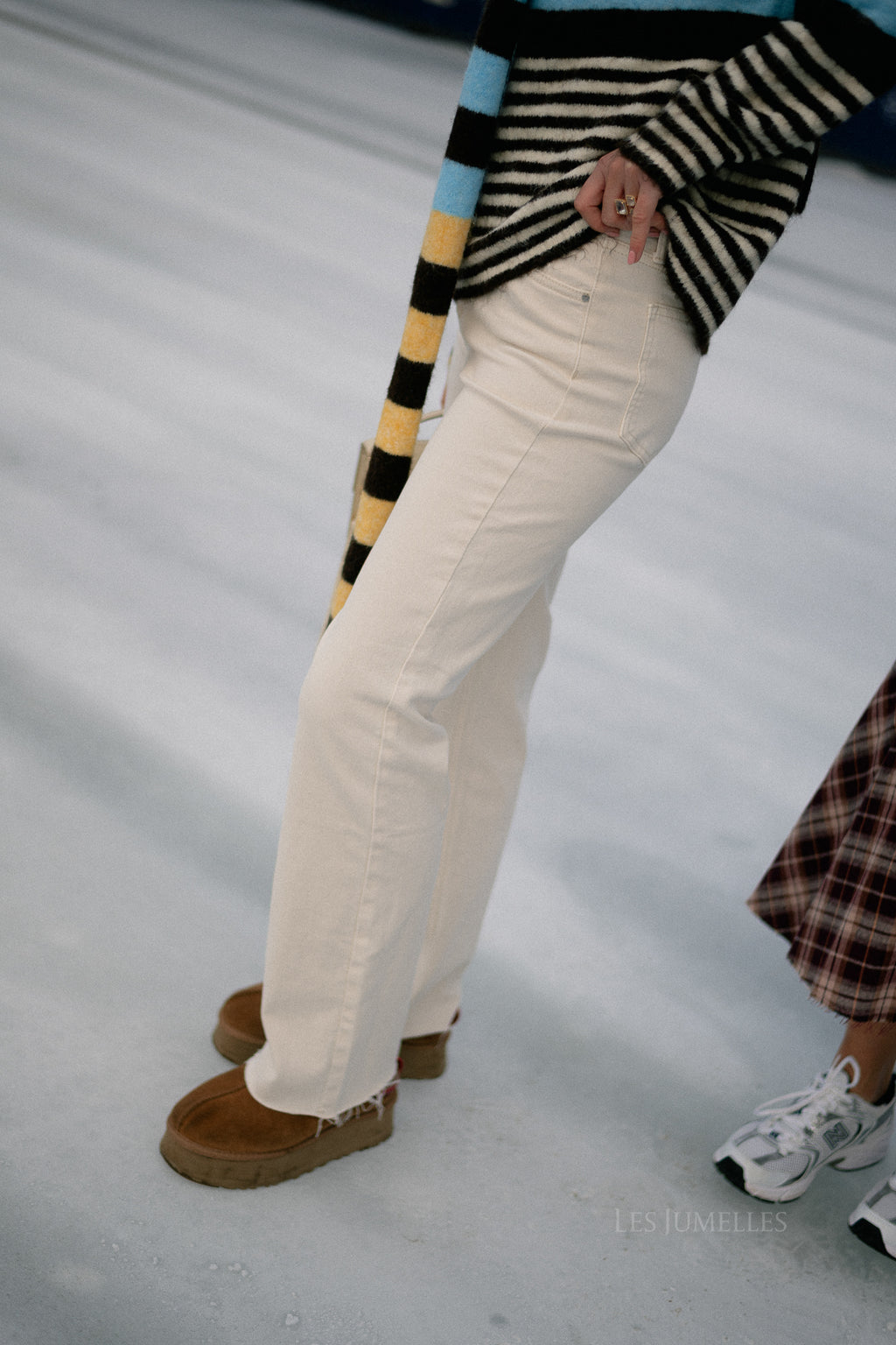 Pantalon en denim Felicity écru