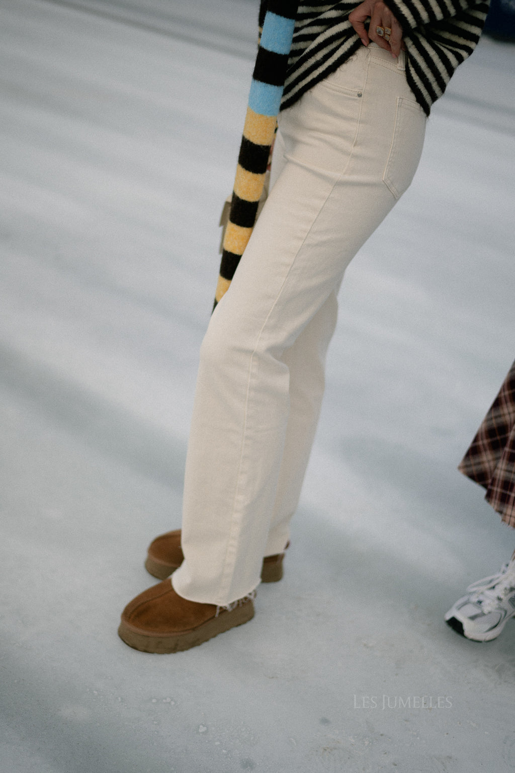 Pantalon en denim Felicity écru