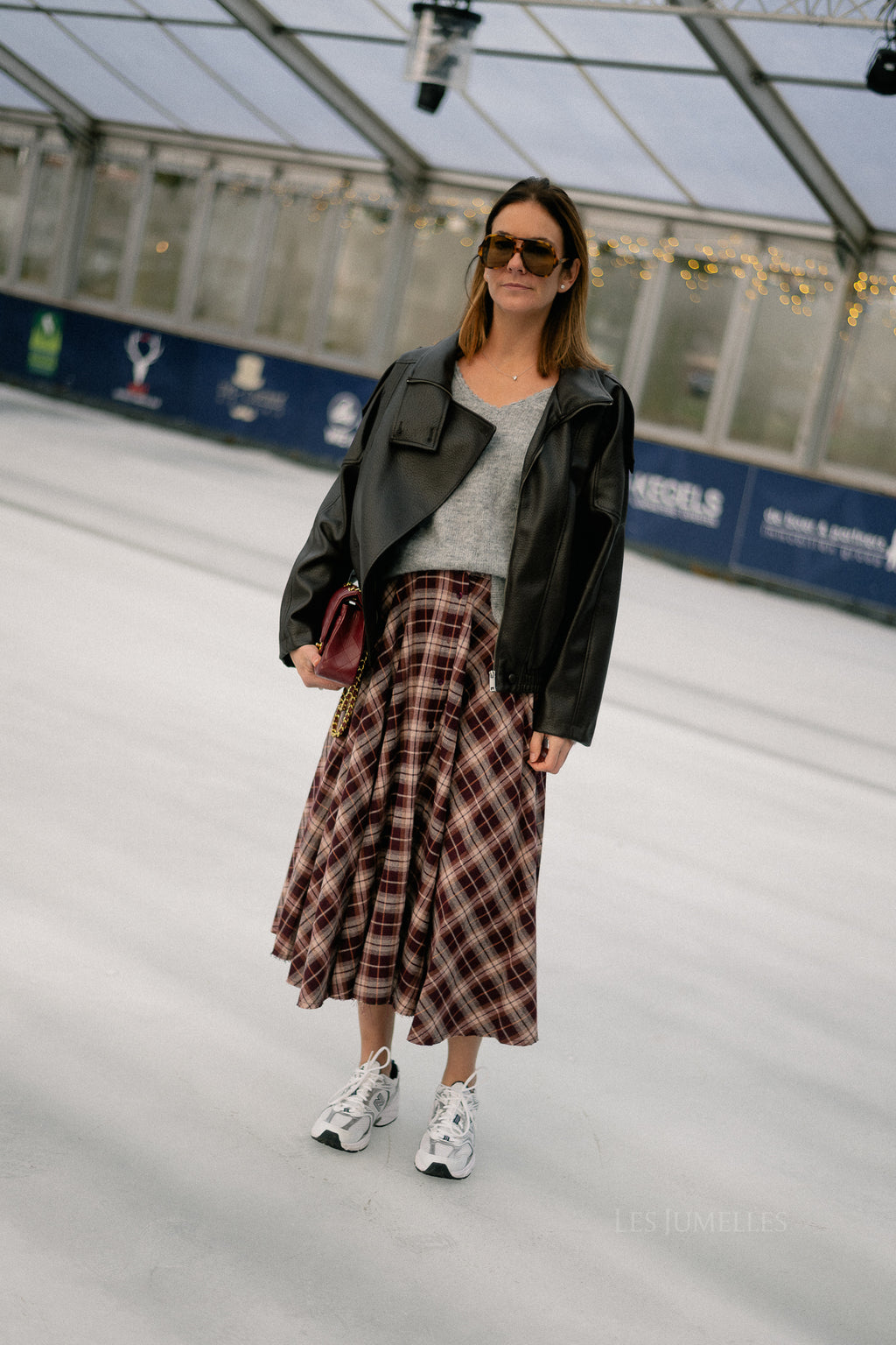 Aubrey leren look jas zwart