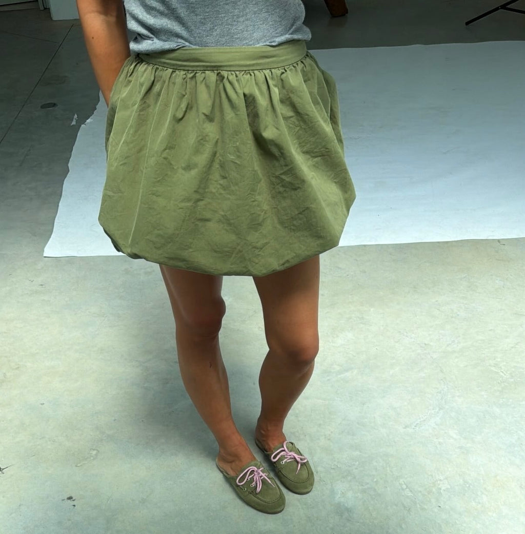 PAYAsma lace loafers bamboo green