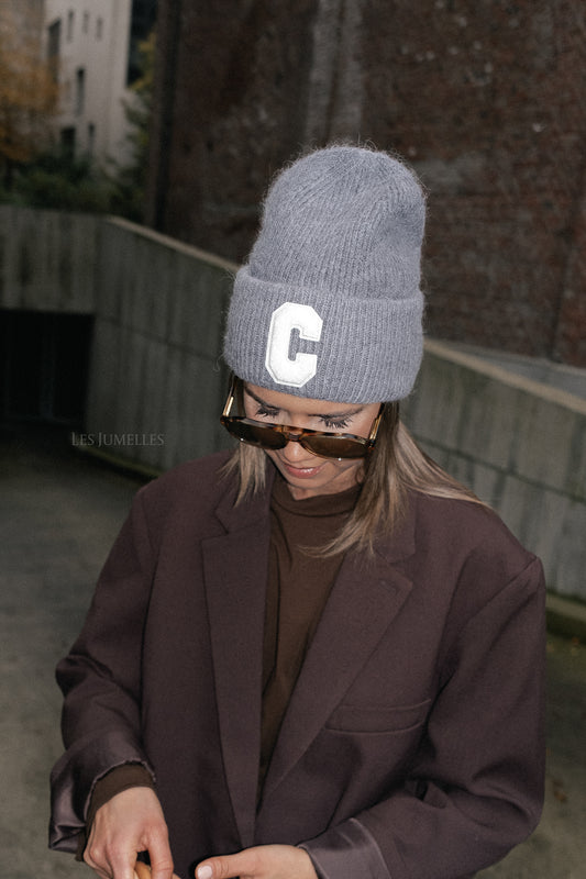 Les Jumelles 'C' beanie grey