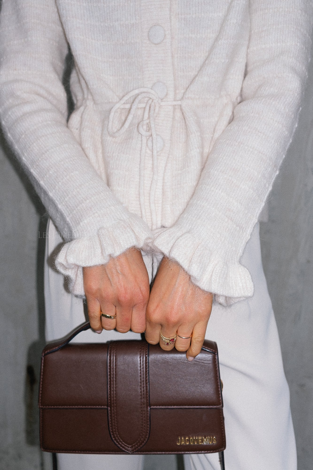 YASThelliss LS cardigan en tricot écru