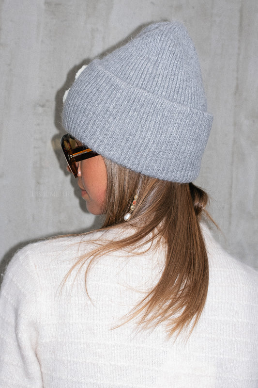 Les Jumelles 'C' beanie light grey