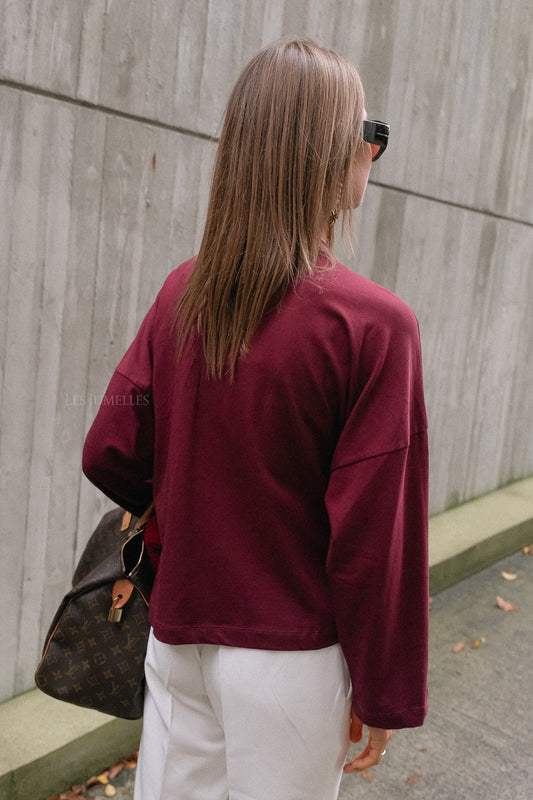 Les Jumelles Rachel LS shirt burgundy