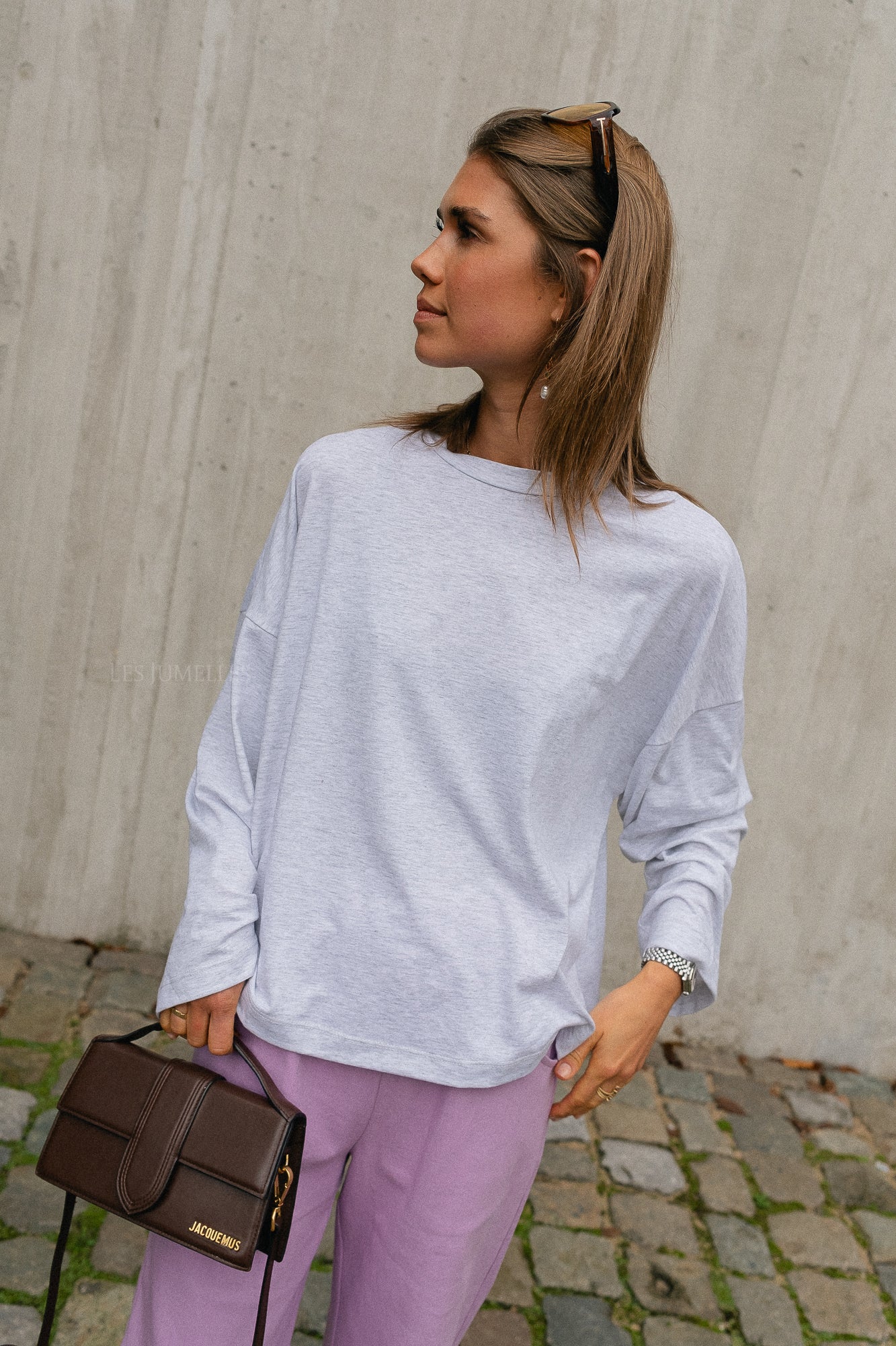 Rachel LS shirt light grey