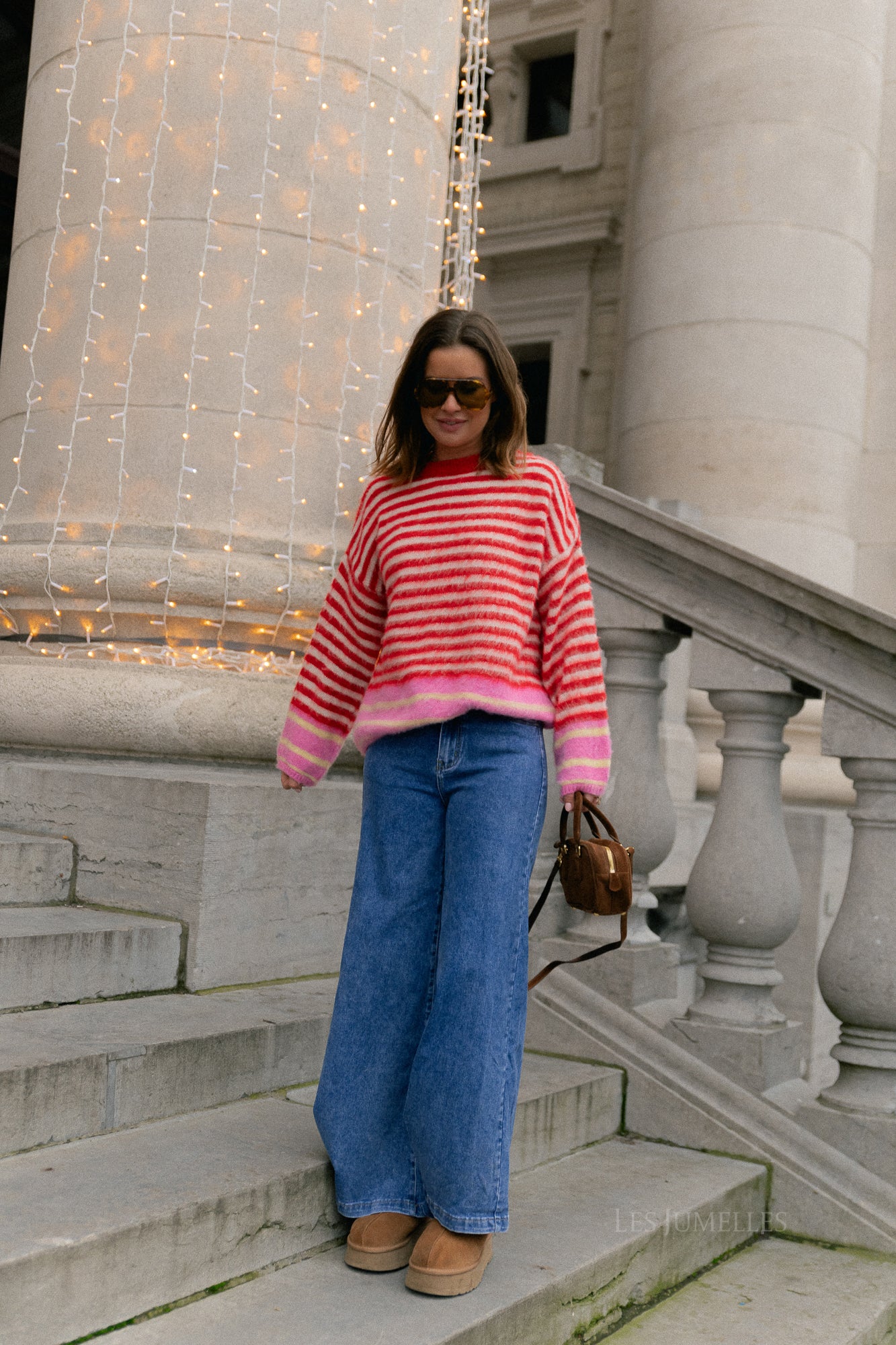 Pull rayé Isaline multicolore