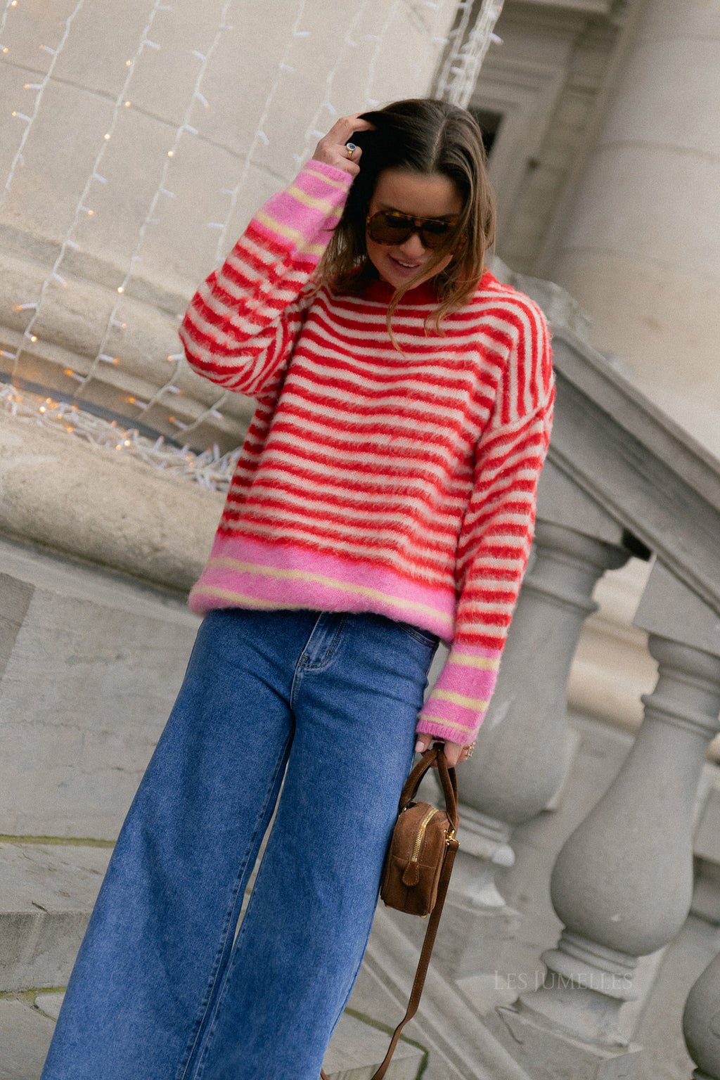 Pull rayé Isaline multicolore