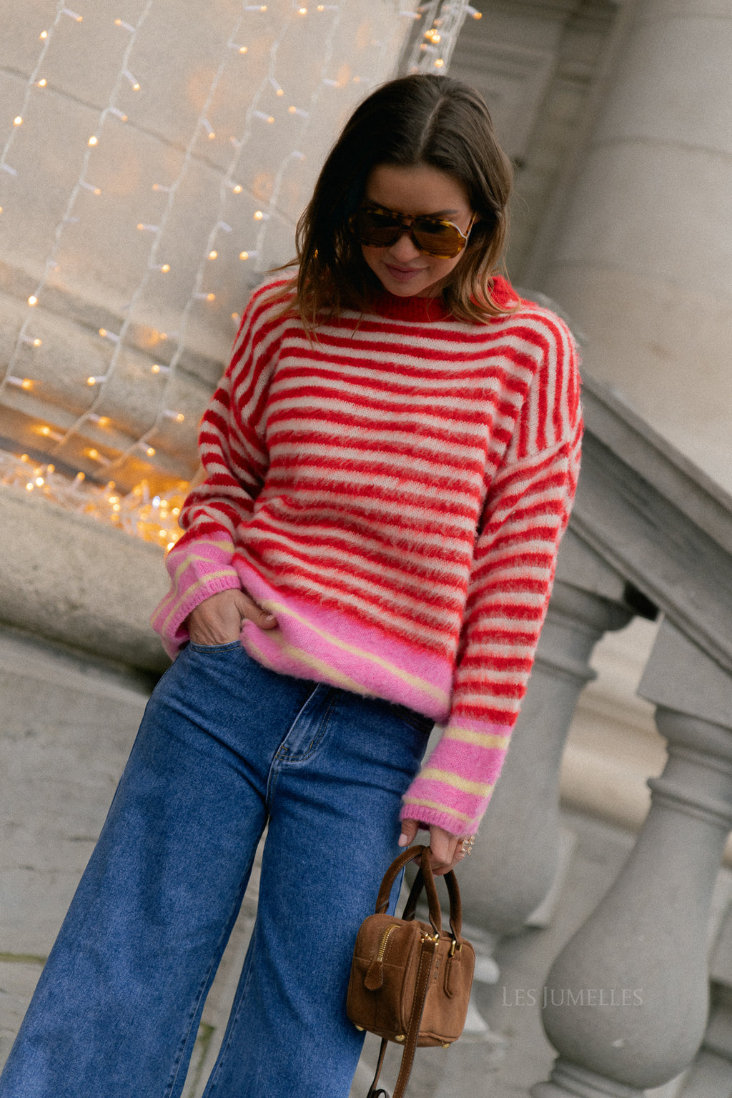 Pull rayé Isaline multicolore