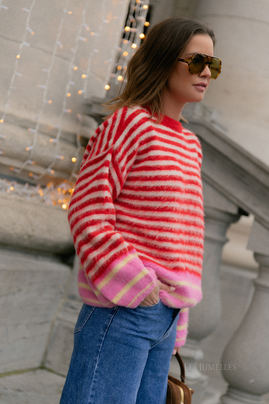 Pull rayé Isaline multicolore