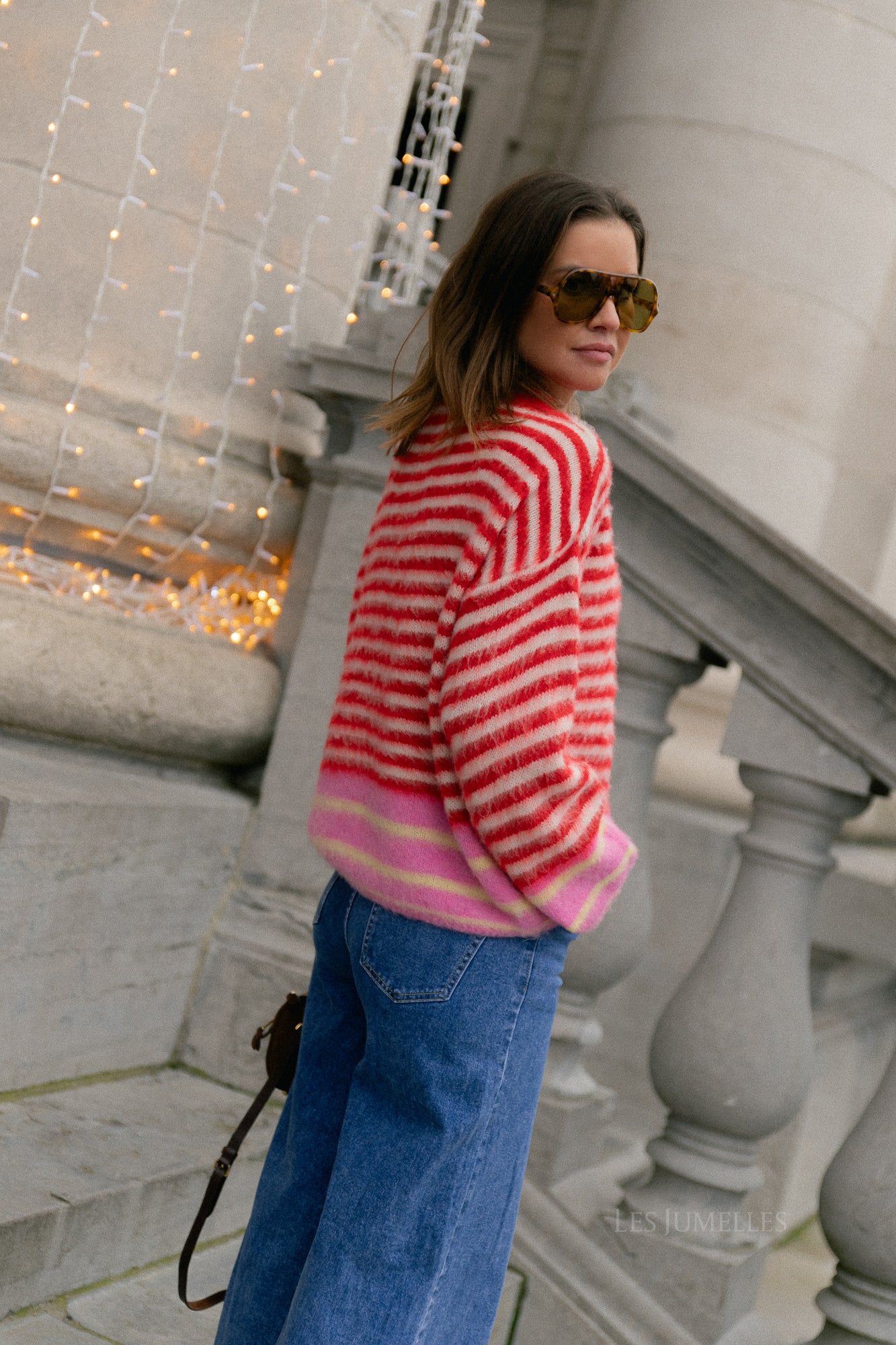 Pull rayé Isaline multicolore