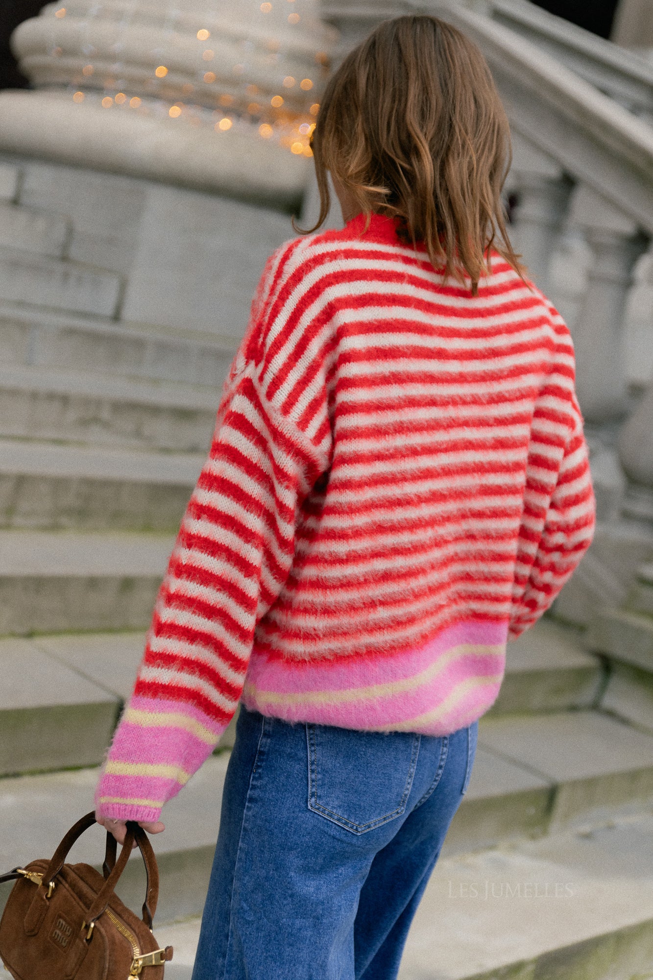 Pull rayé Isaline multicolore