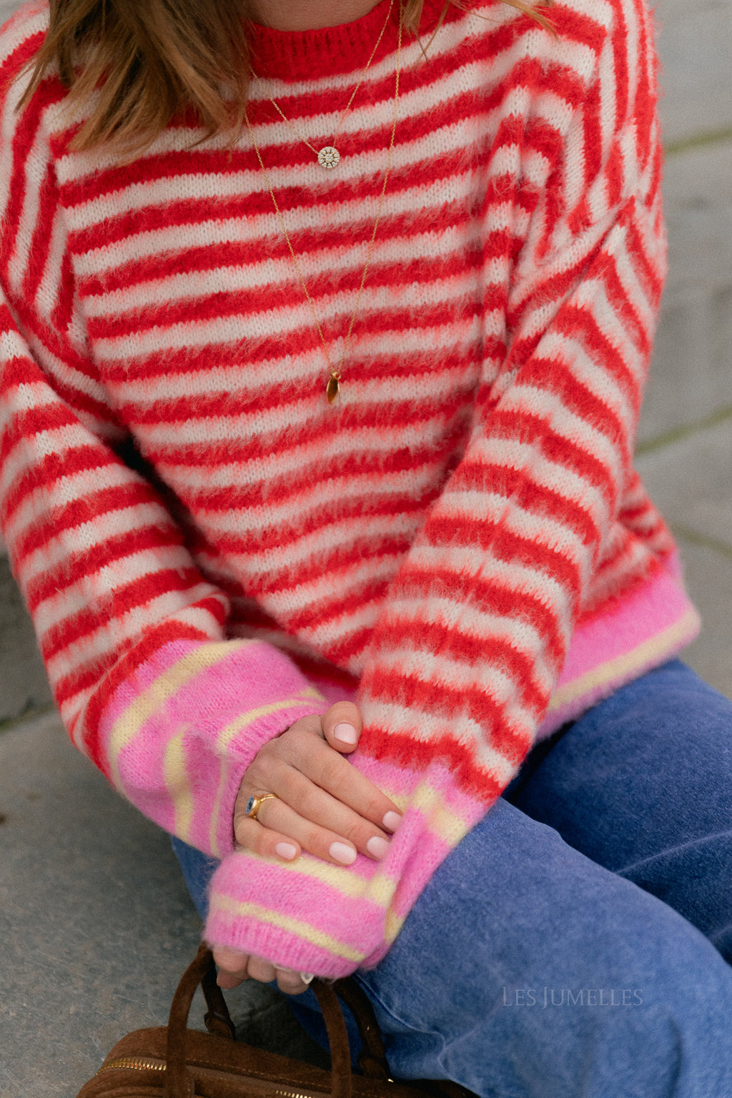 Pull rayé Isaline multicolore