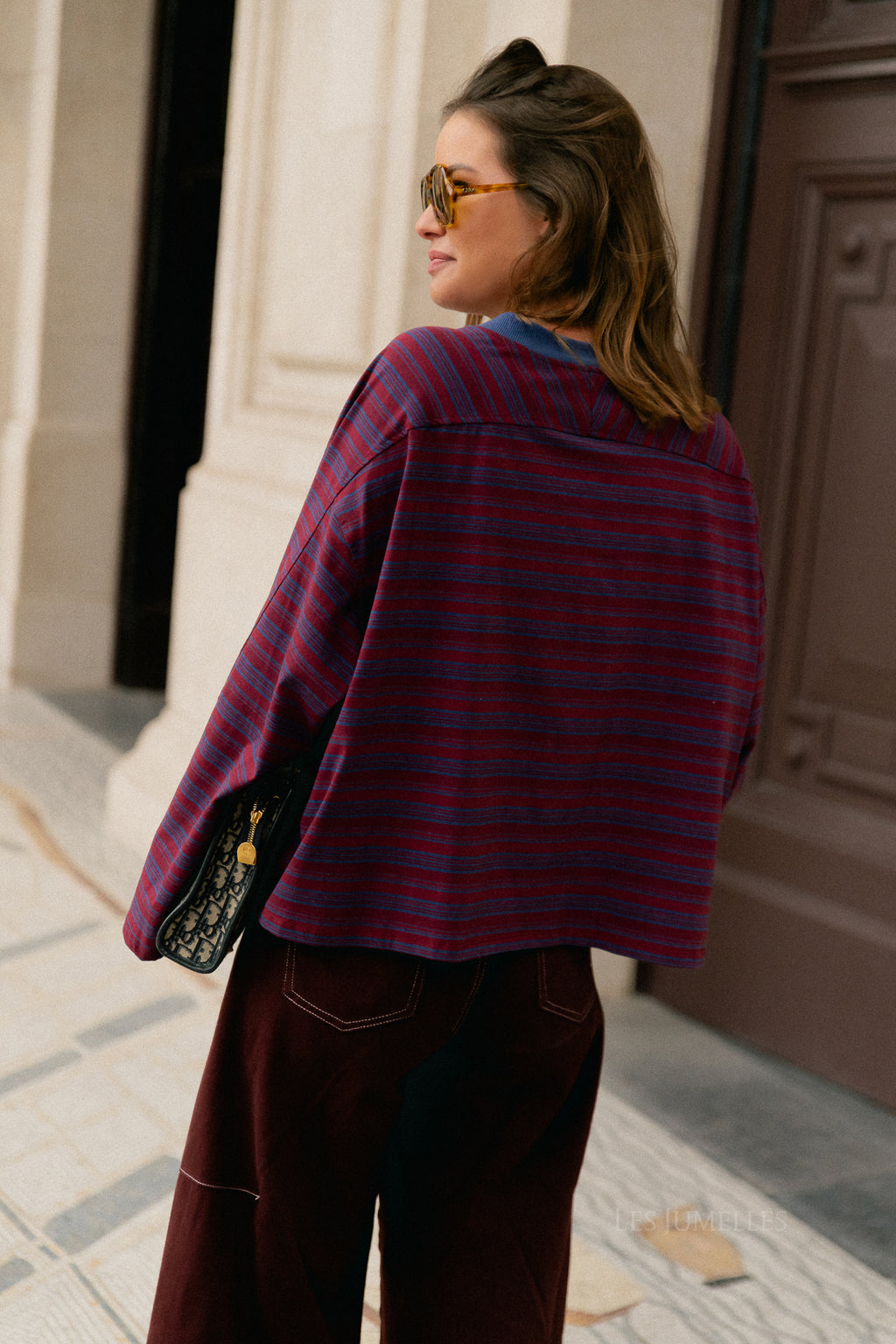 Estelle striped T-shirt blue/burgundy