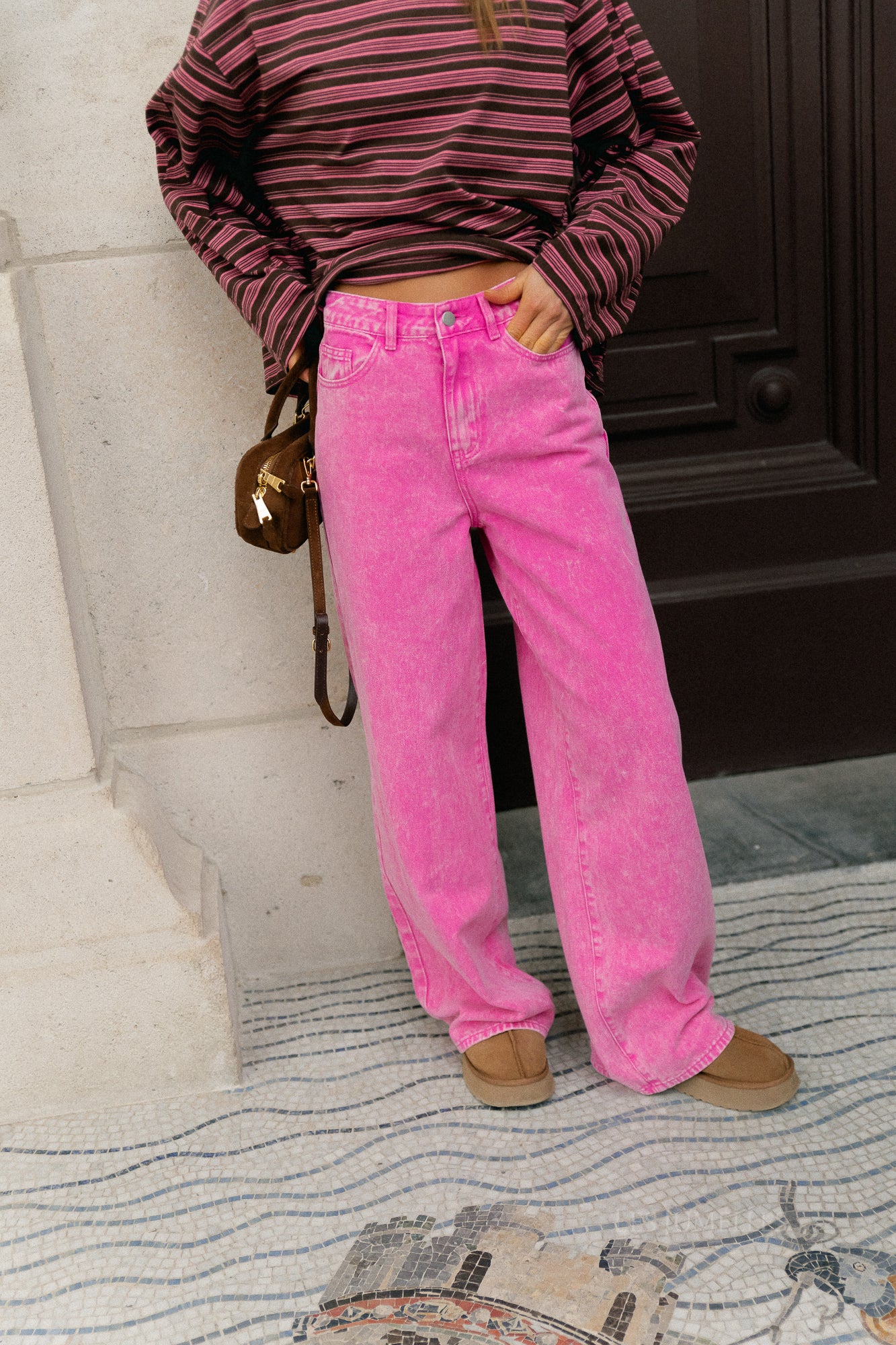 Jean délavé VIEmmi HW rose