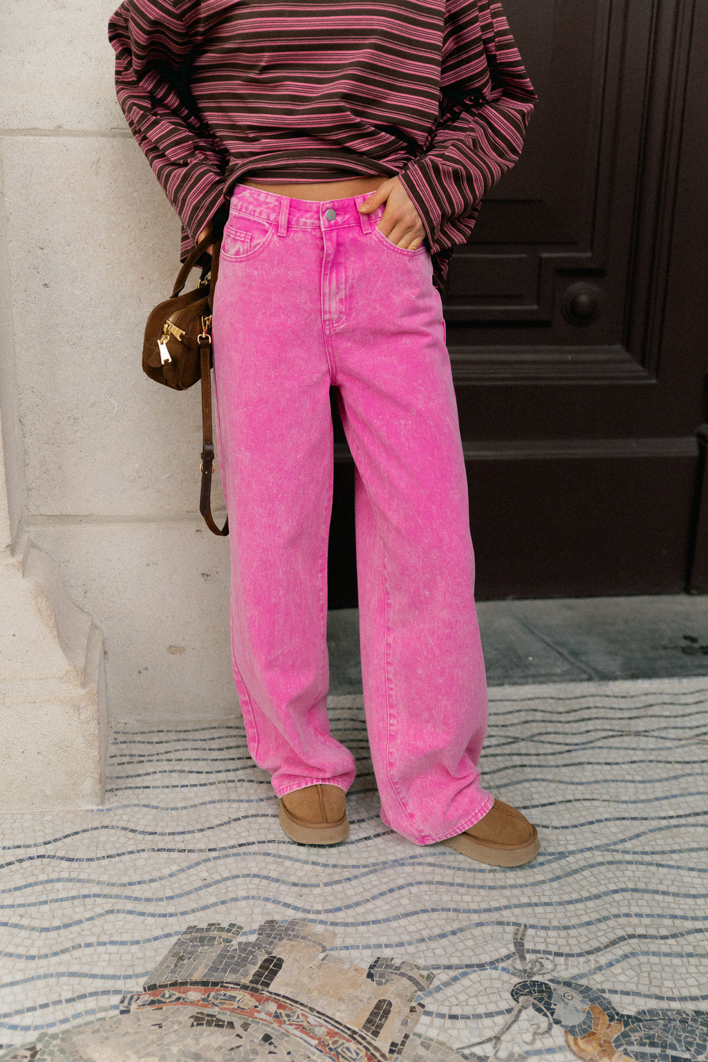 Jean délavé VIEmmi HW rose