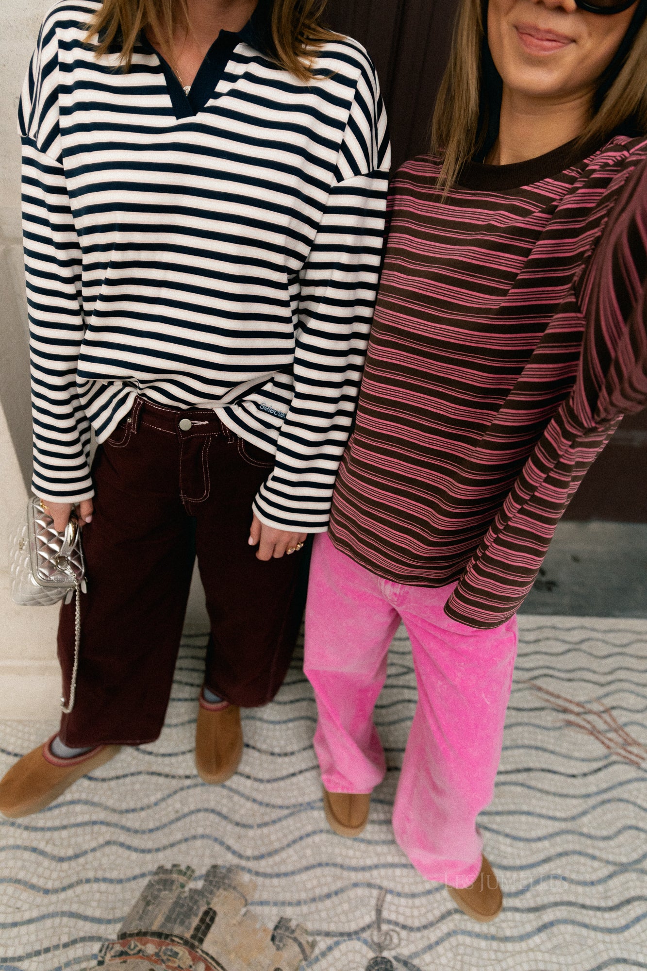 SLFMilly LS polo donkerblauw/ecru