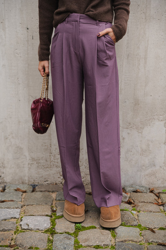 Les Jumelles Elna broek mauve