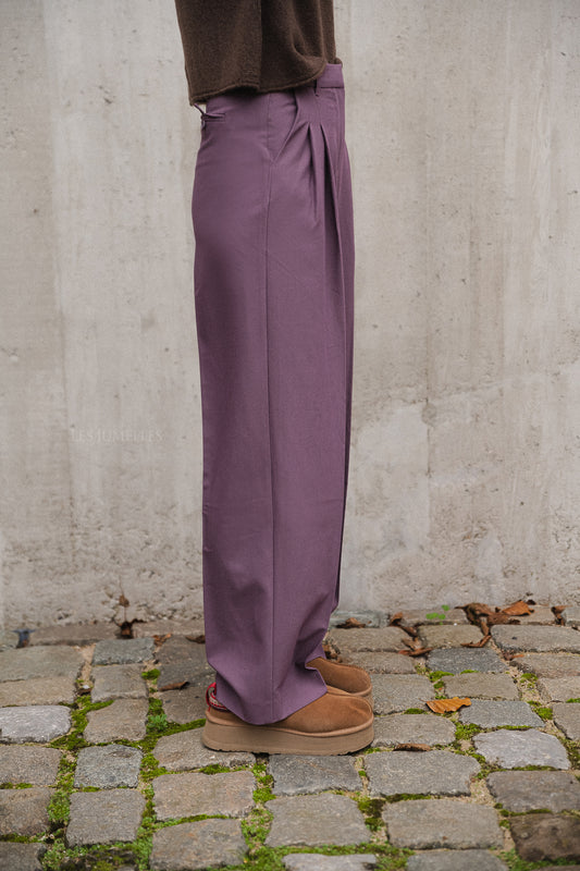 Les Jumelles Elna broek mauve