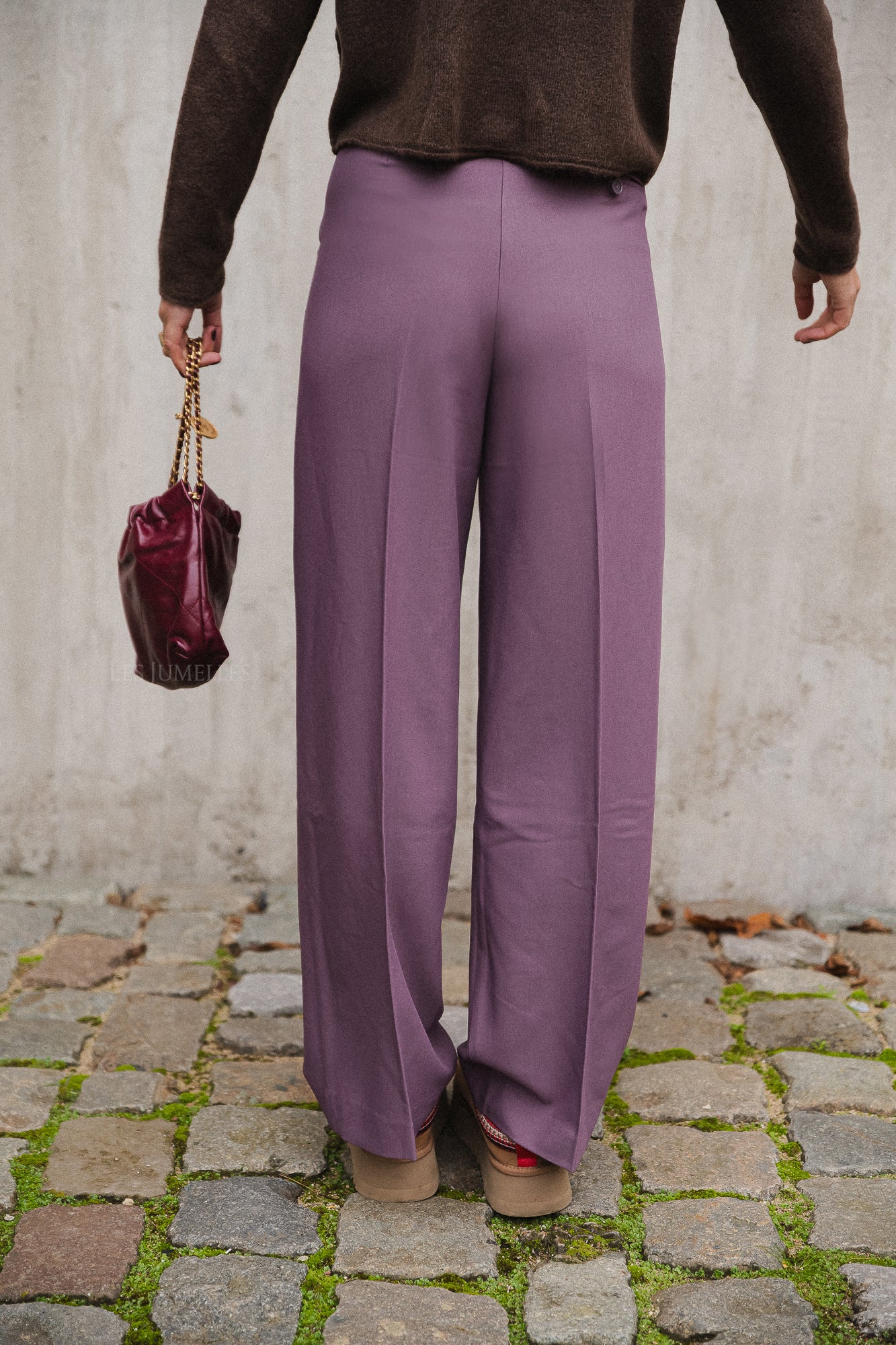 Pantalon Elna mauve