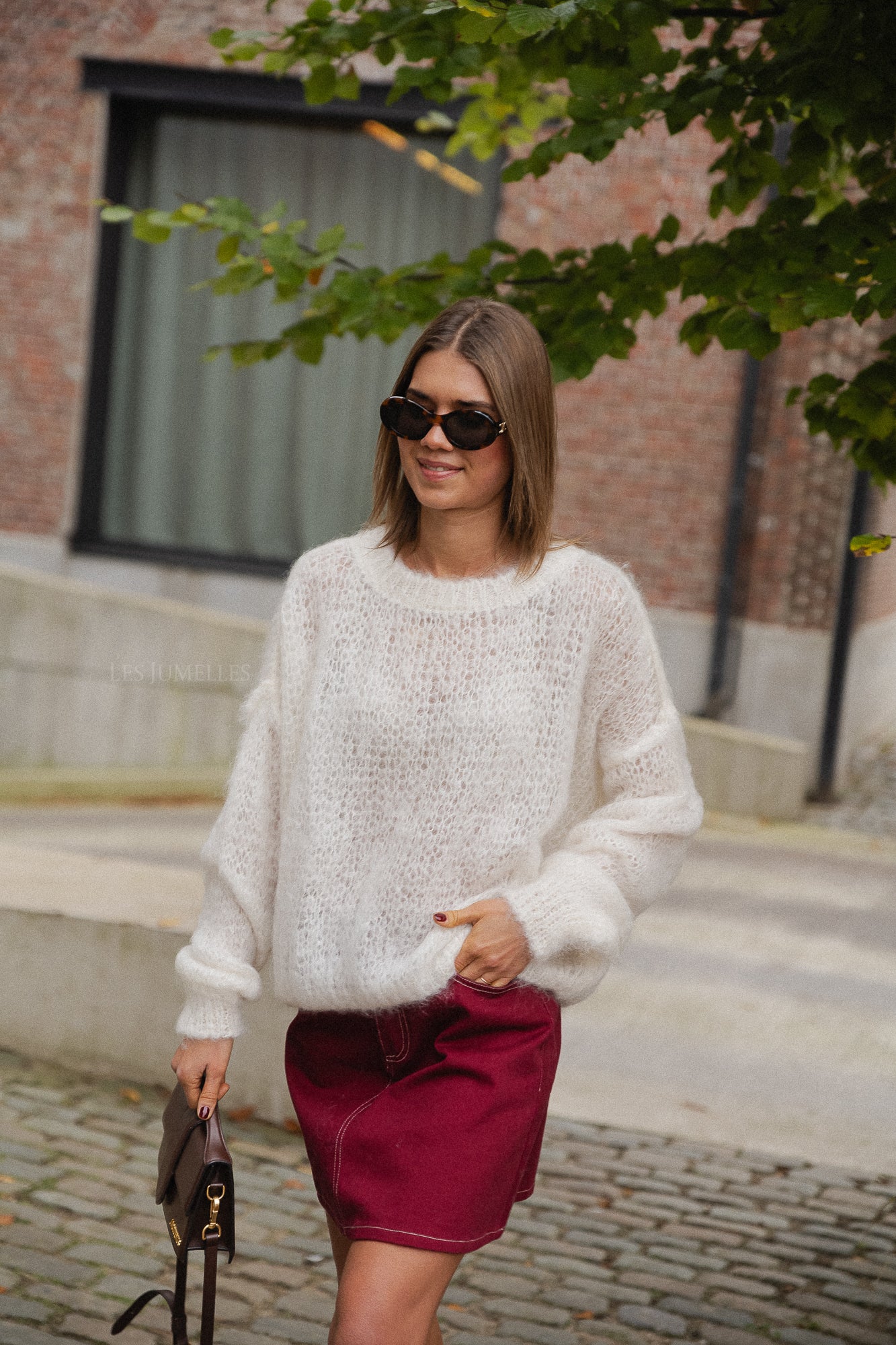 Madison Mohair-Pullover Ecru