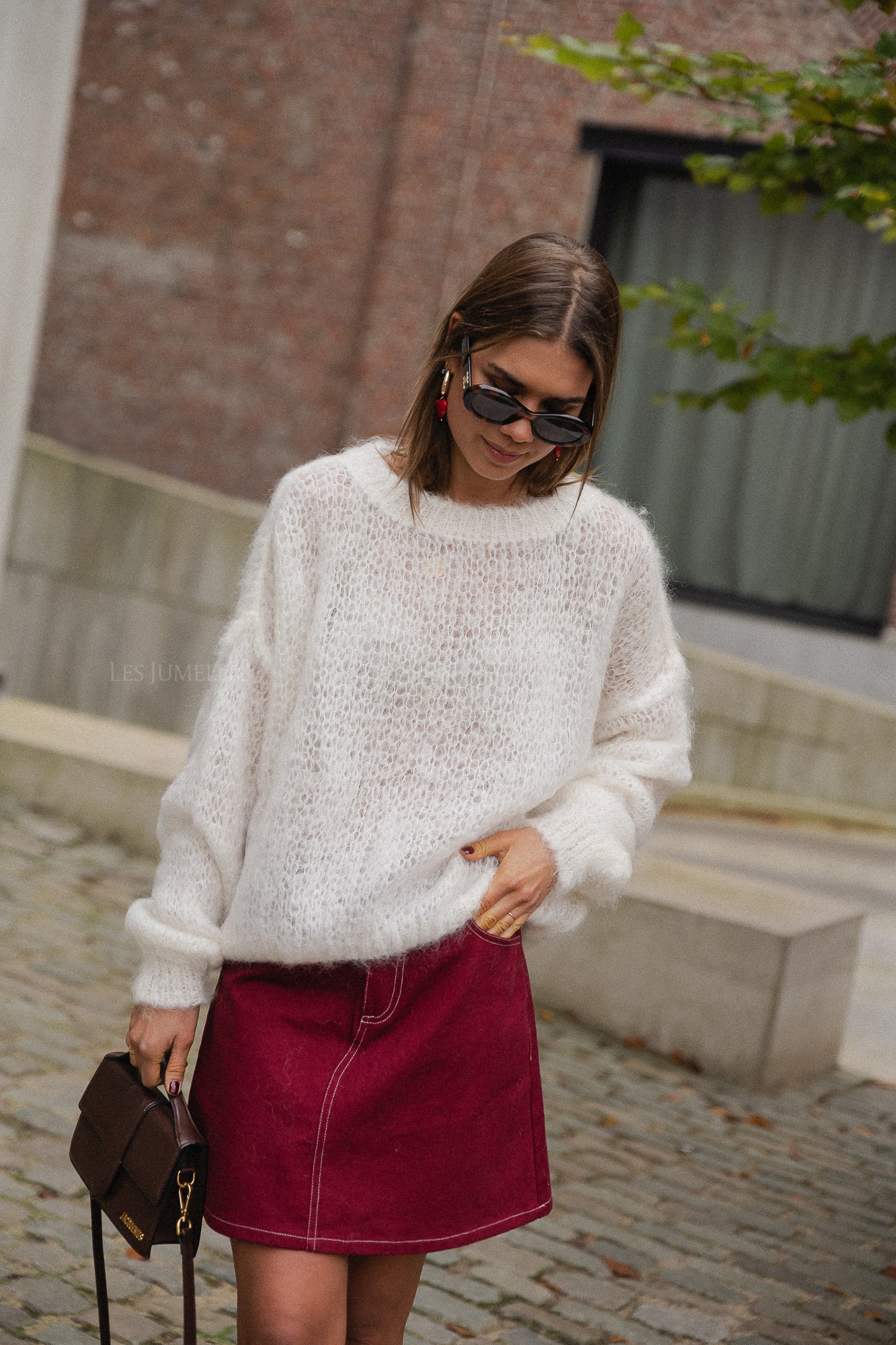 Madison Mohair-Pullover Ecru