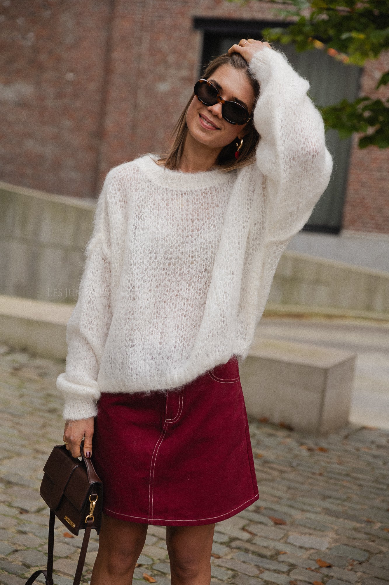 Madison Mohair-Pullover Ecru