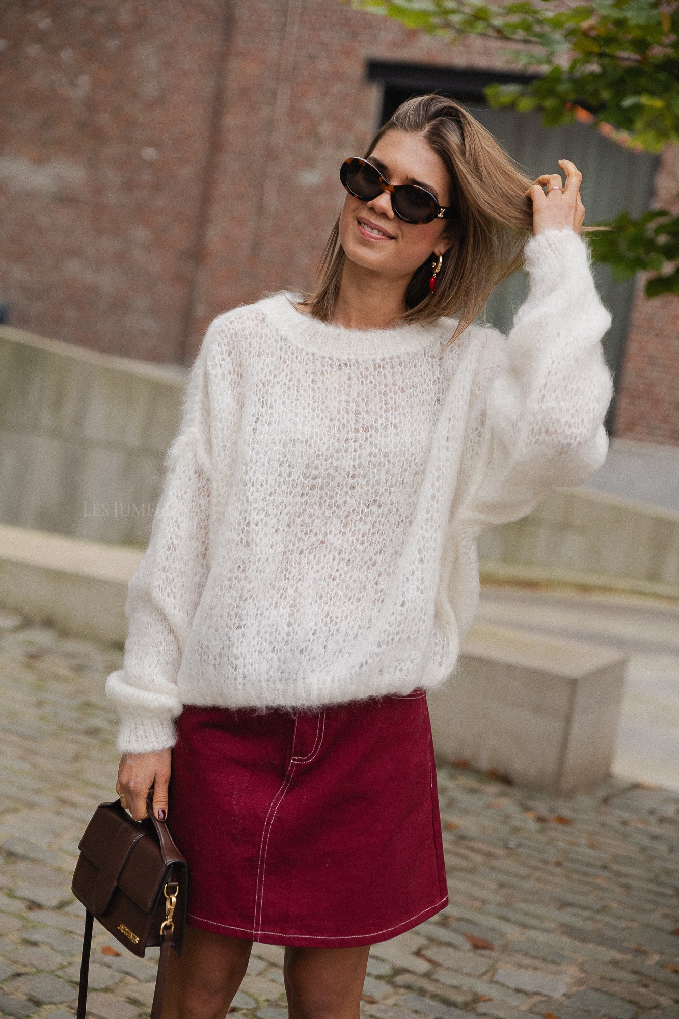 Madison Mohair-Pullover Ecru