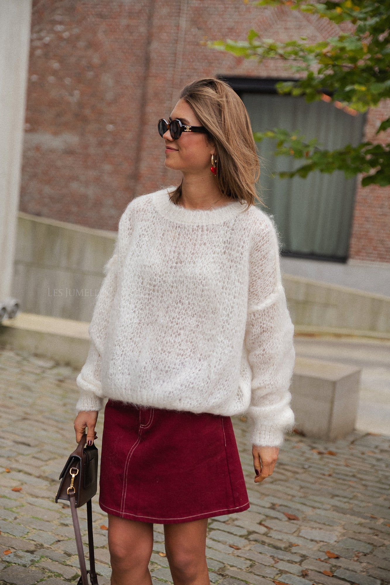 Madison Mohair-Pullover Ecru