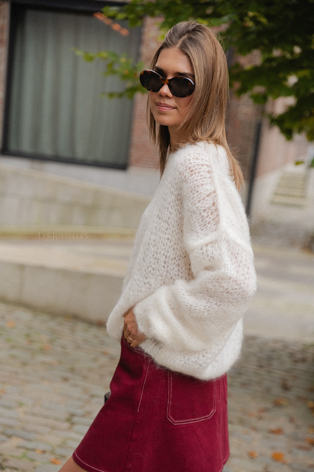 Madison Mohair-Pullover Ecru