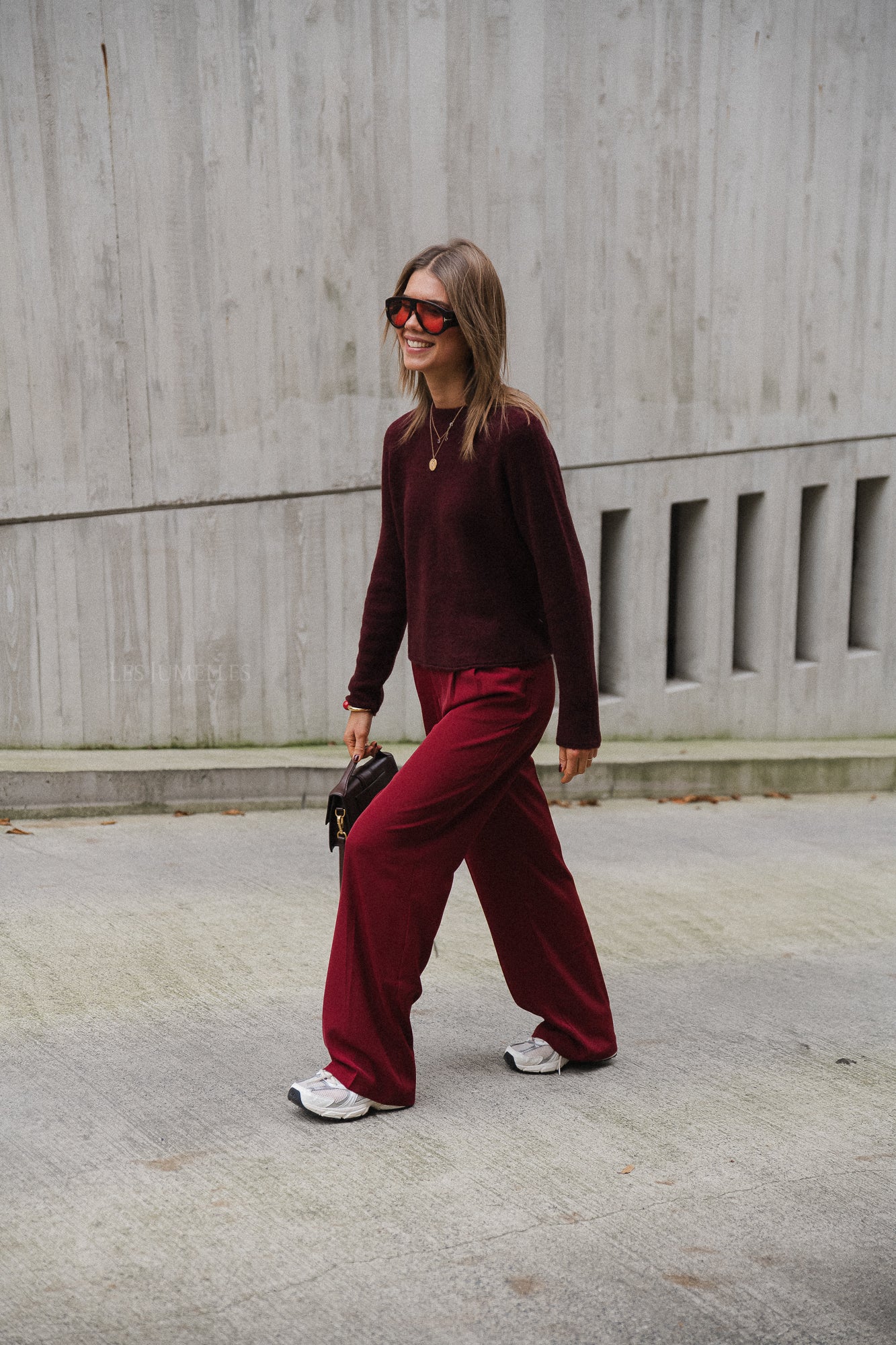 Pantalon Florine bordeaux