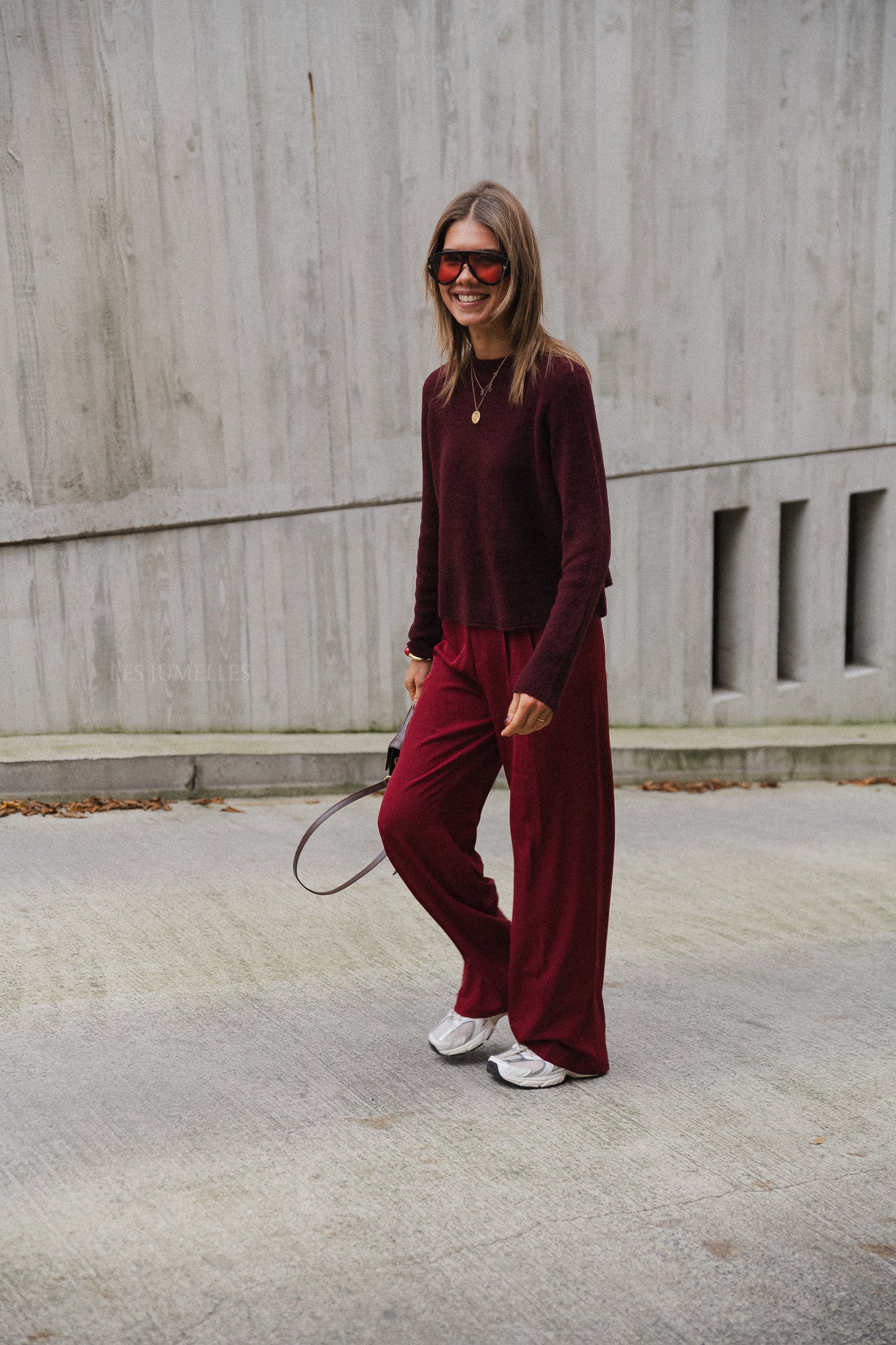 Pantalon Florine bordeaux