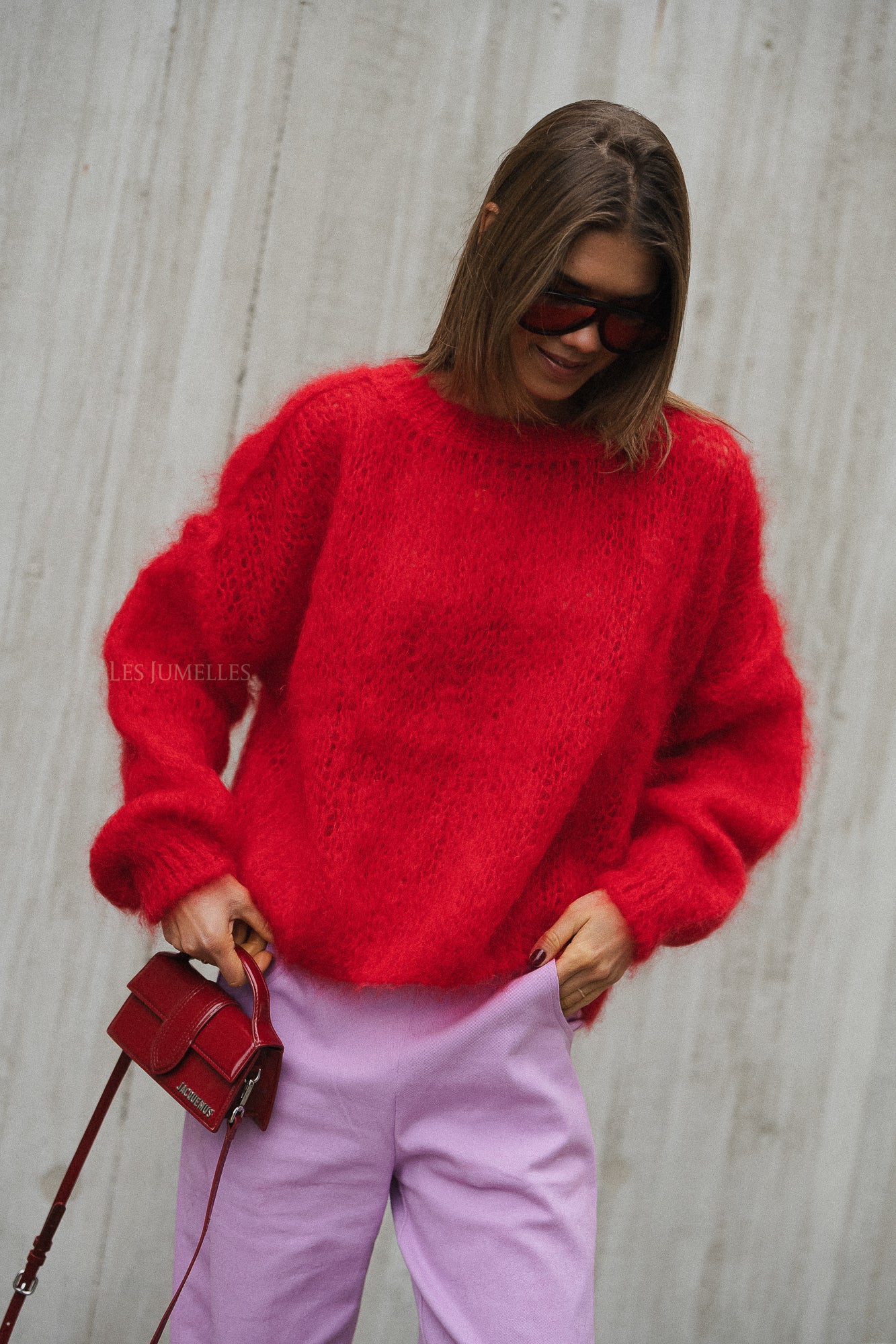 Madison mohair trui rood