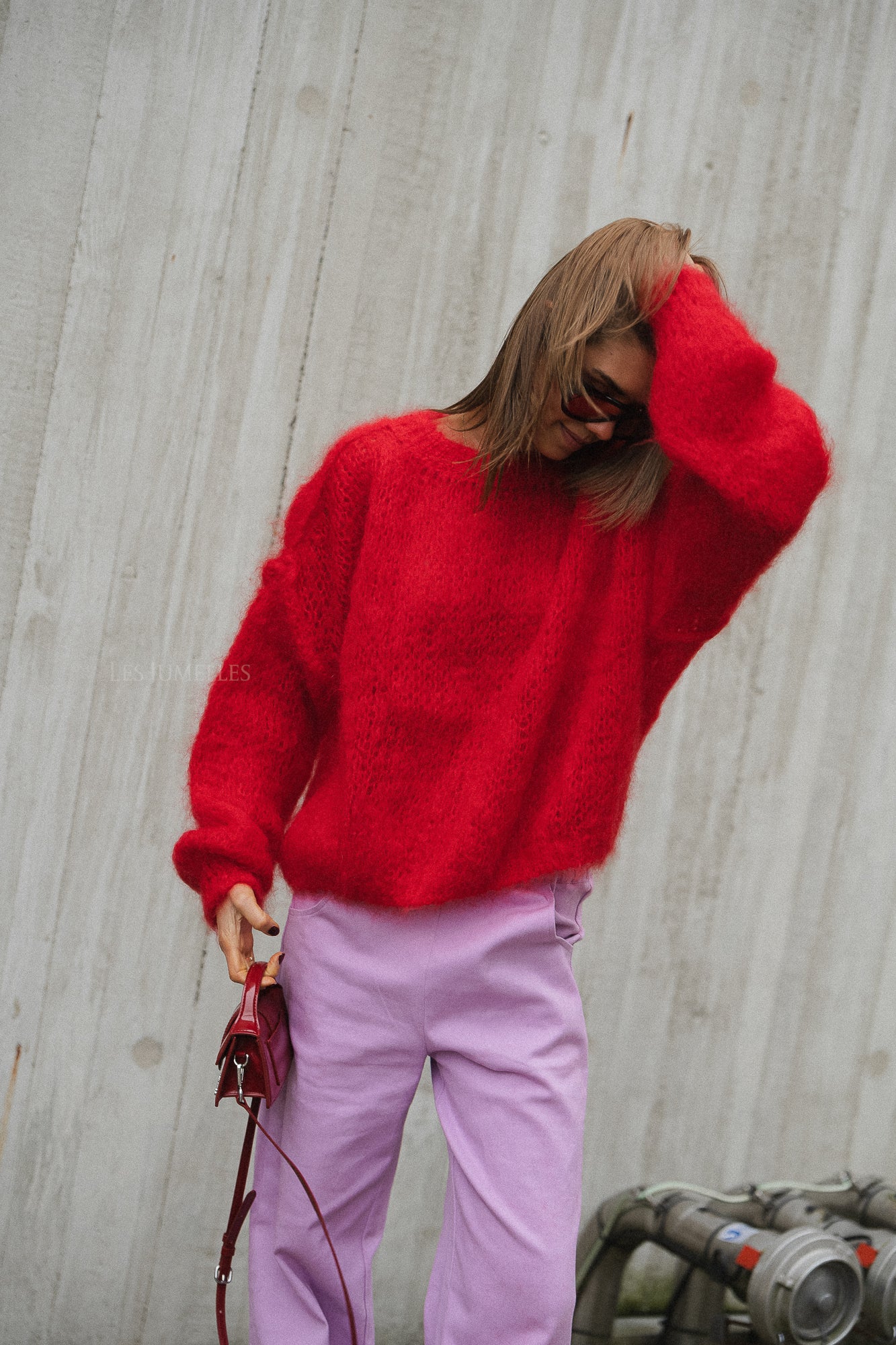 Madison mohair trui rood