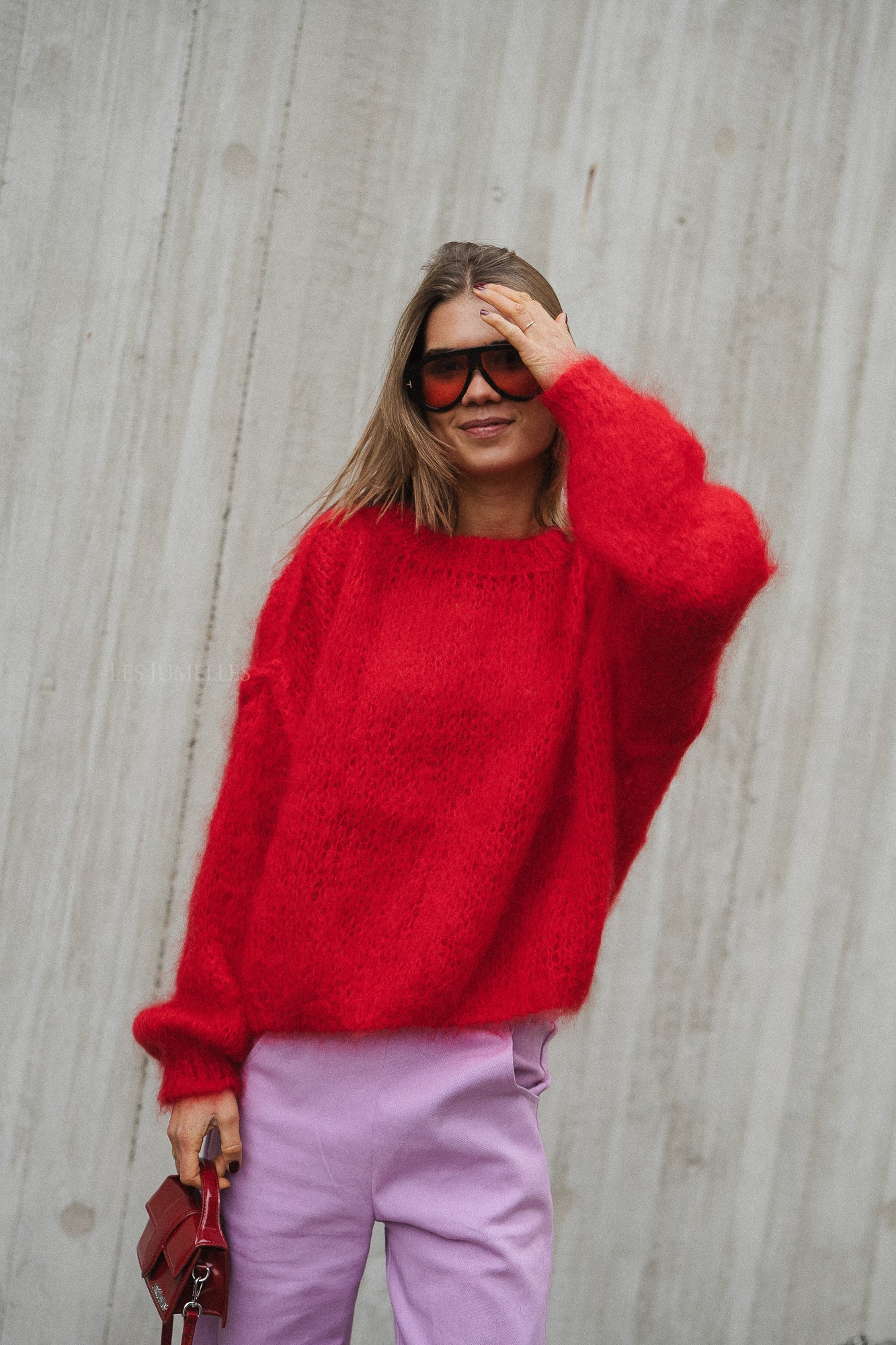 Madison Mohair Pullover Rot