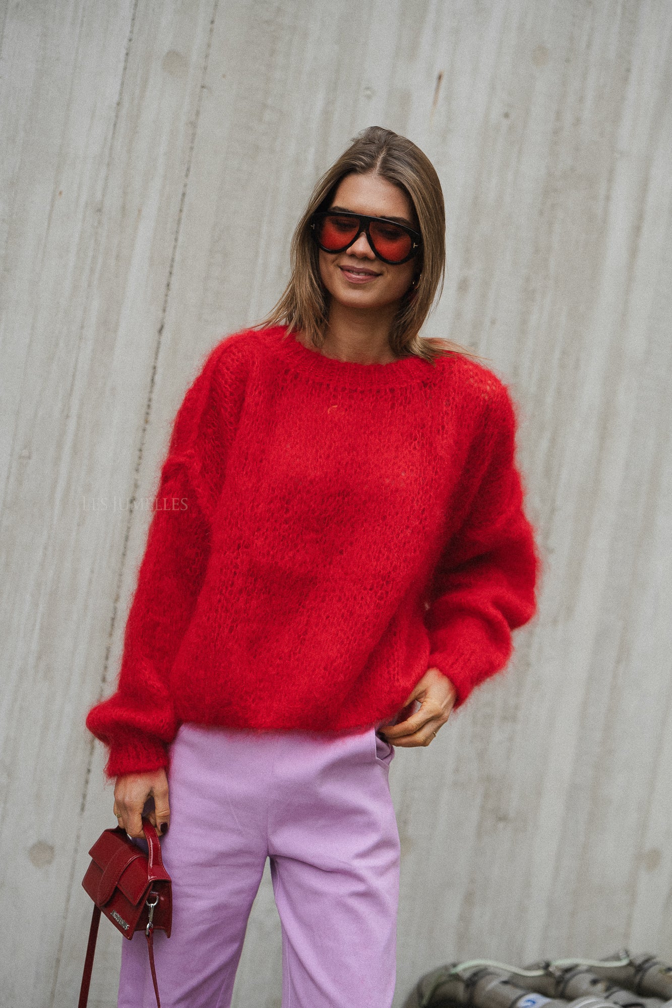 Madison Mohair Pullover Rot