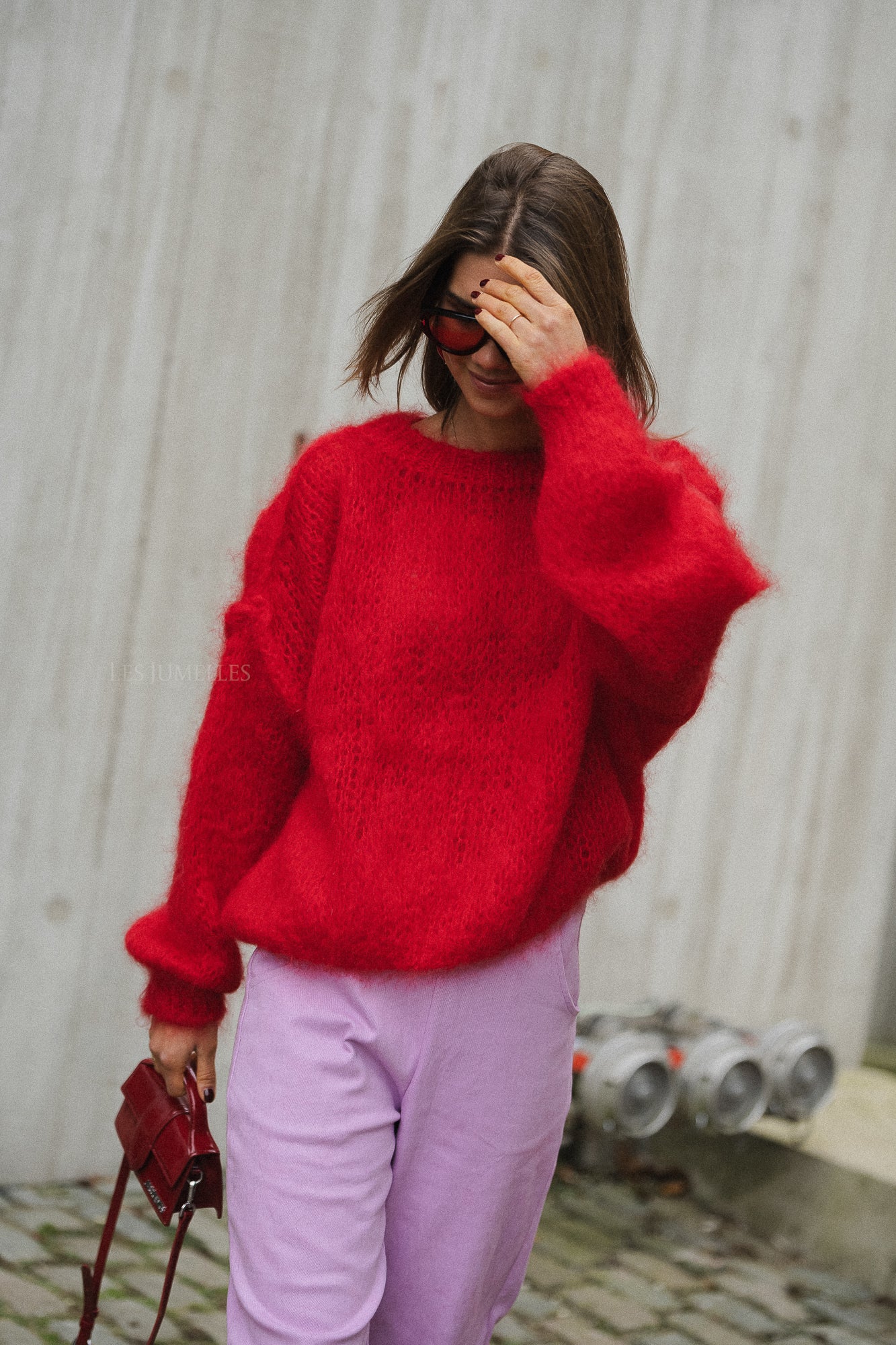 Madison mohair trui rood