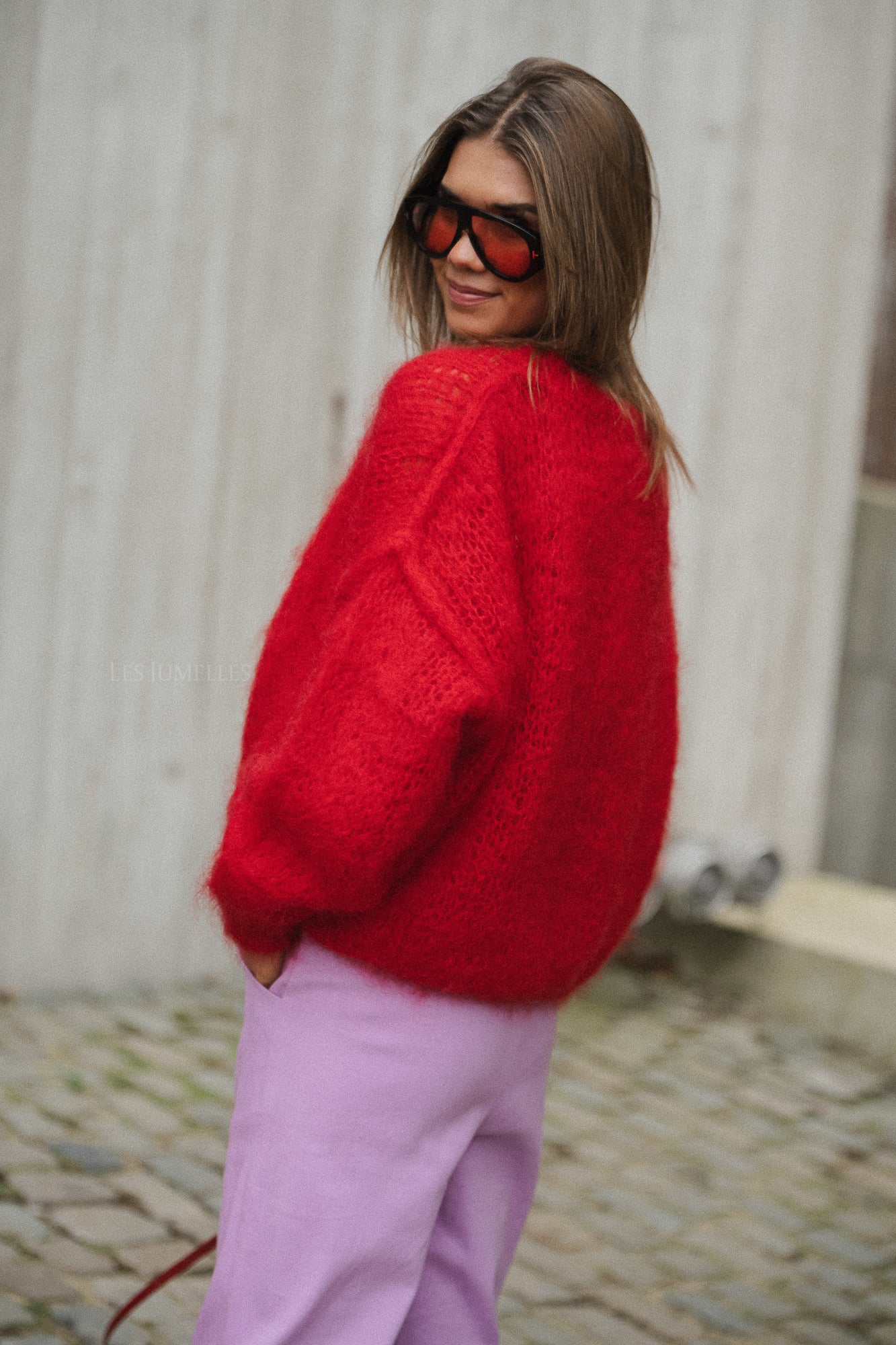 Madison mohair trui rood