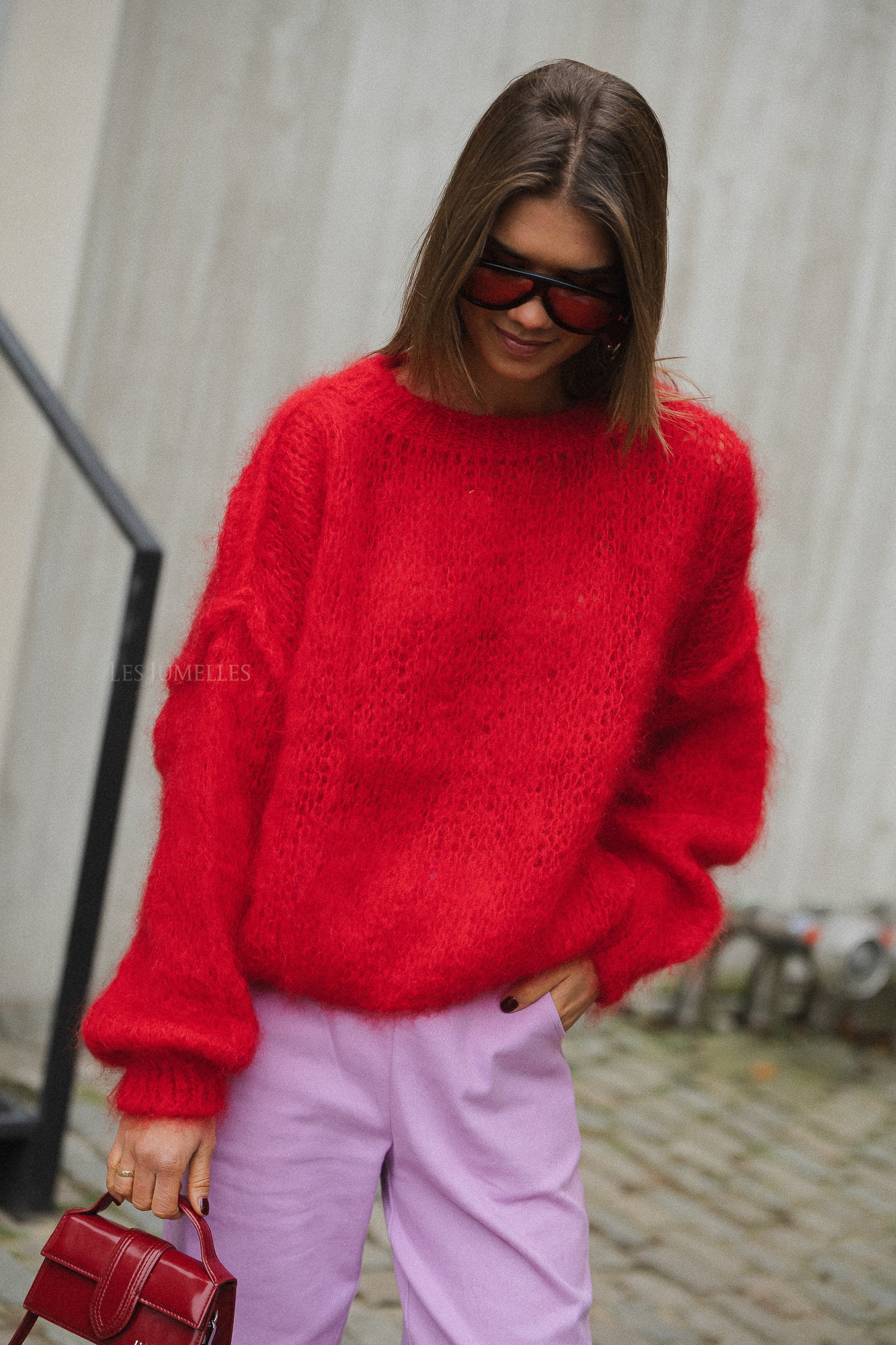 Madison mohair trui rood